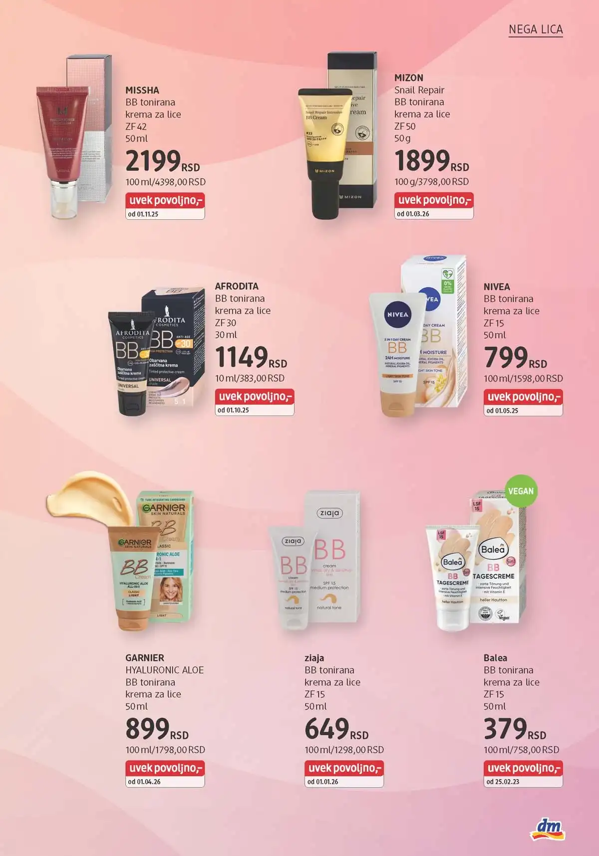 dm katalog akcija Srbija popusti na kozmetiku i negu do 30. aprila 2026. – strana 13
