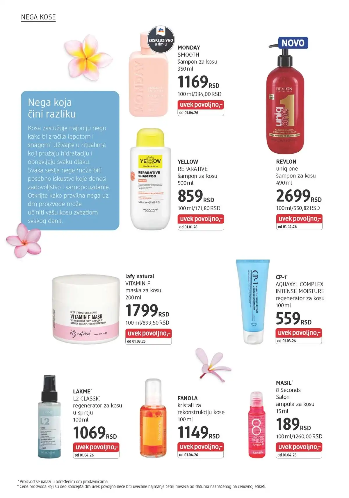 dm katalog akcija Srbija popusti na kozmetiku i negu do 30. aprila 2026. – strana 16