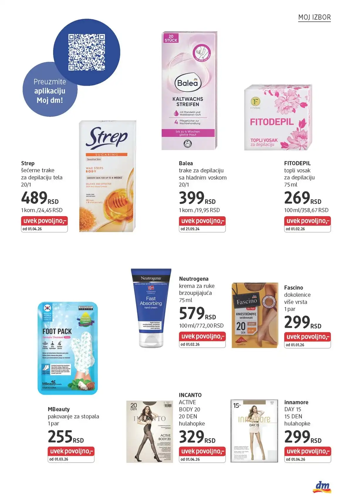dm katalog akcija Srbija popusti na kozmetiku i negu do 30. aprila 2026. – strana 27