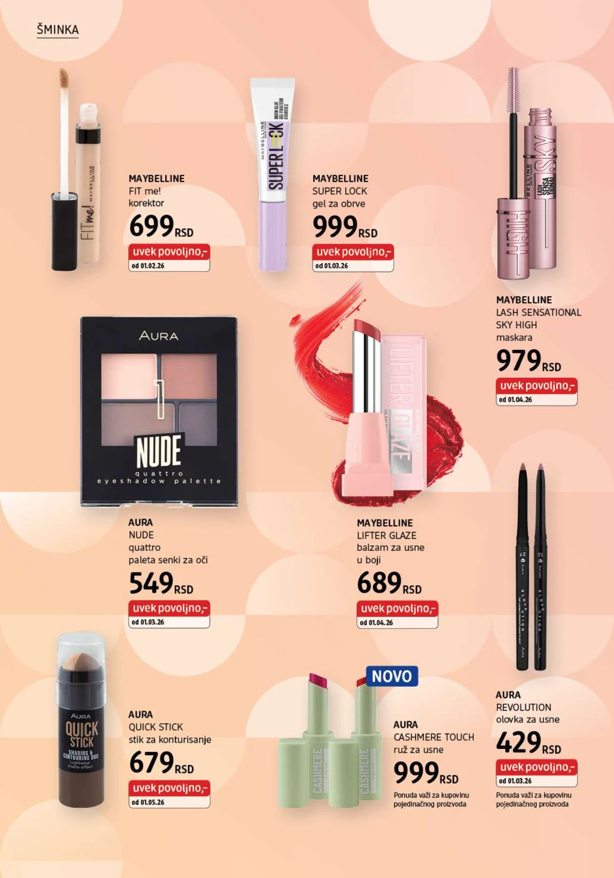 dm katalog akcija Srbija popusti na kozmetiku i negu do 31. maja 2026. – strana 6