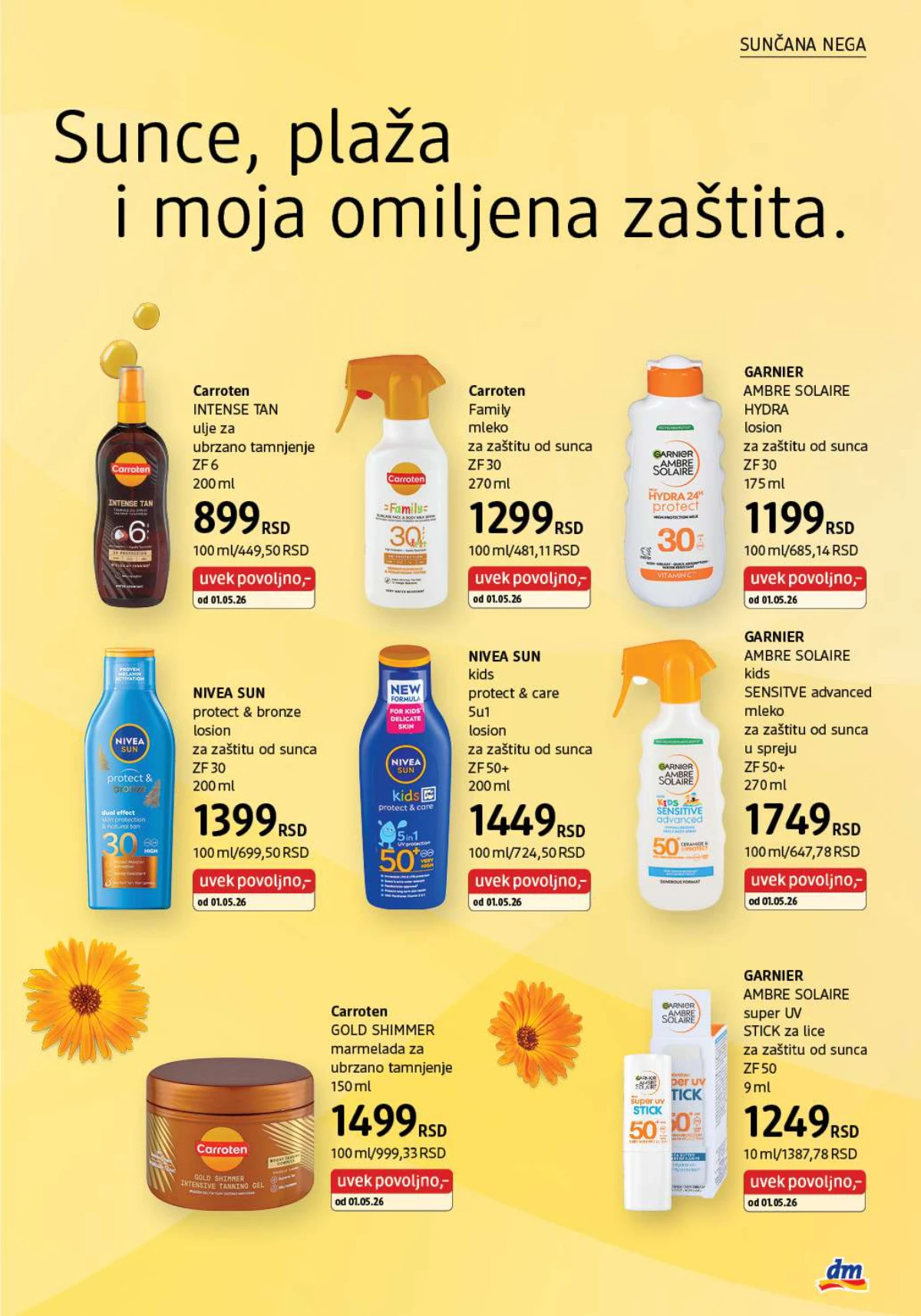 dm katalog akcija Srbija popusti na kozmetiku i negu do 31. maja 2026. – strana 27