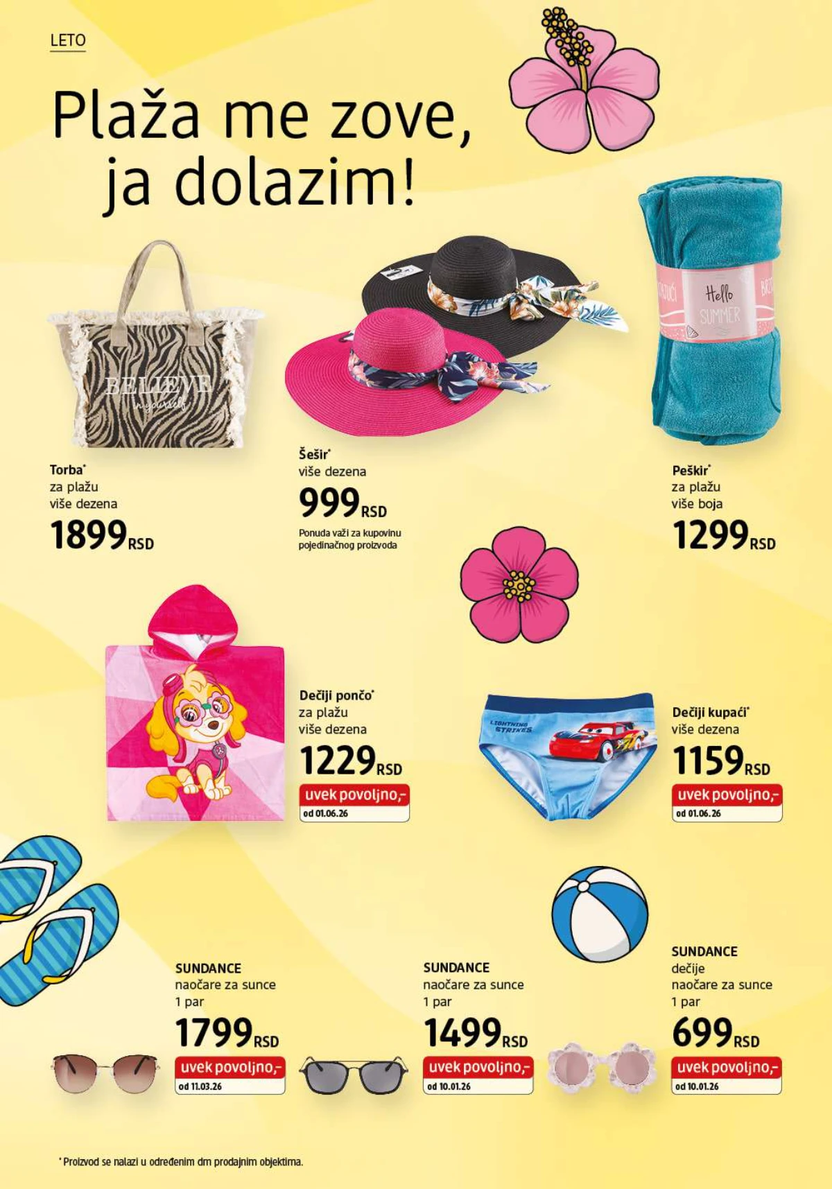 dm katalog jul 2026 torbe peškiri šeširi i oprema za plažu strana 6