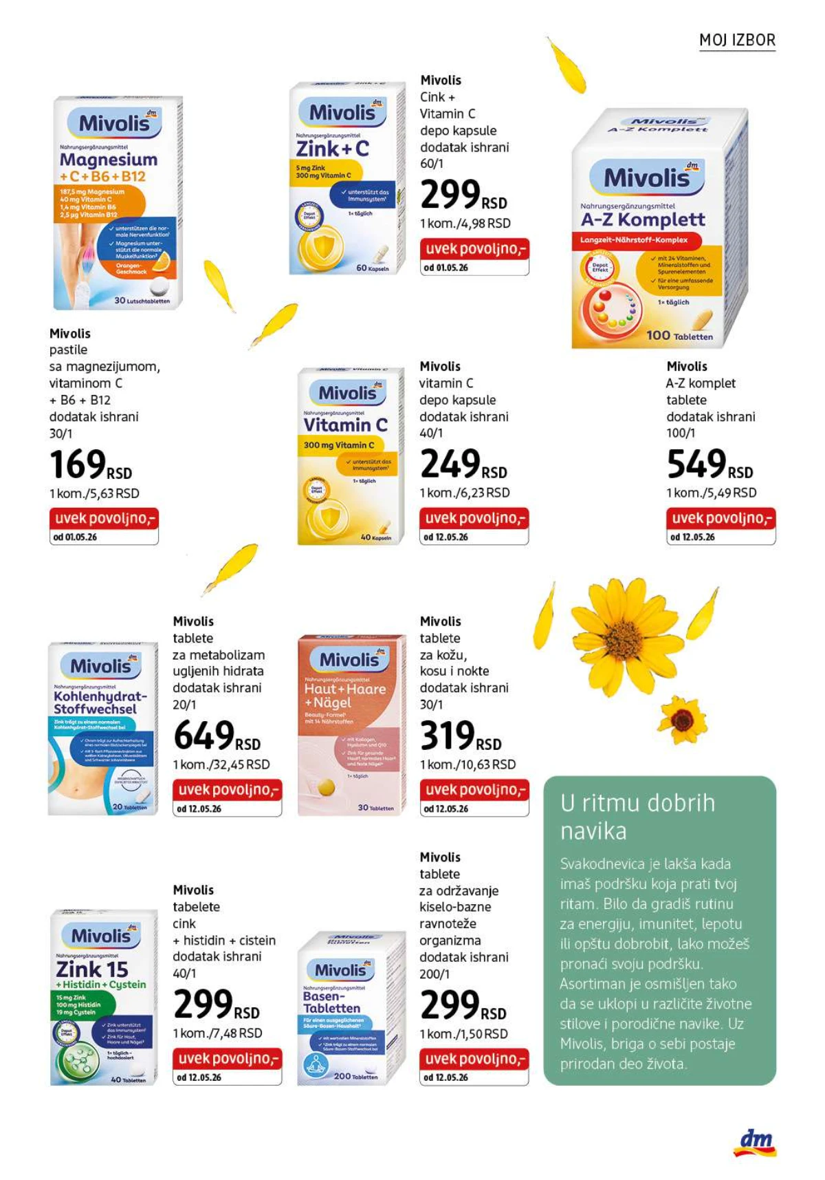 dm katalog avgust 2026 strana 5 – Mivolis vitamini, minerali i dodaci ishrani