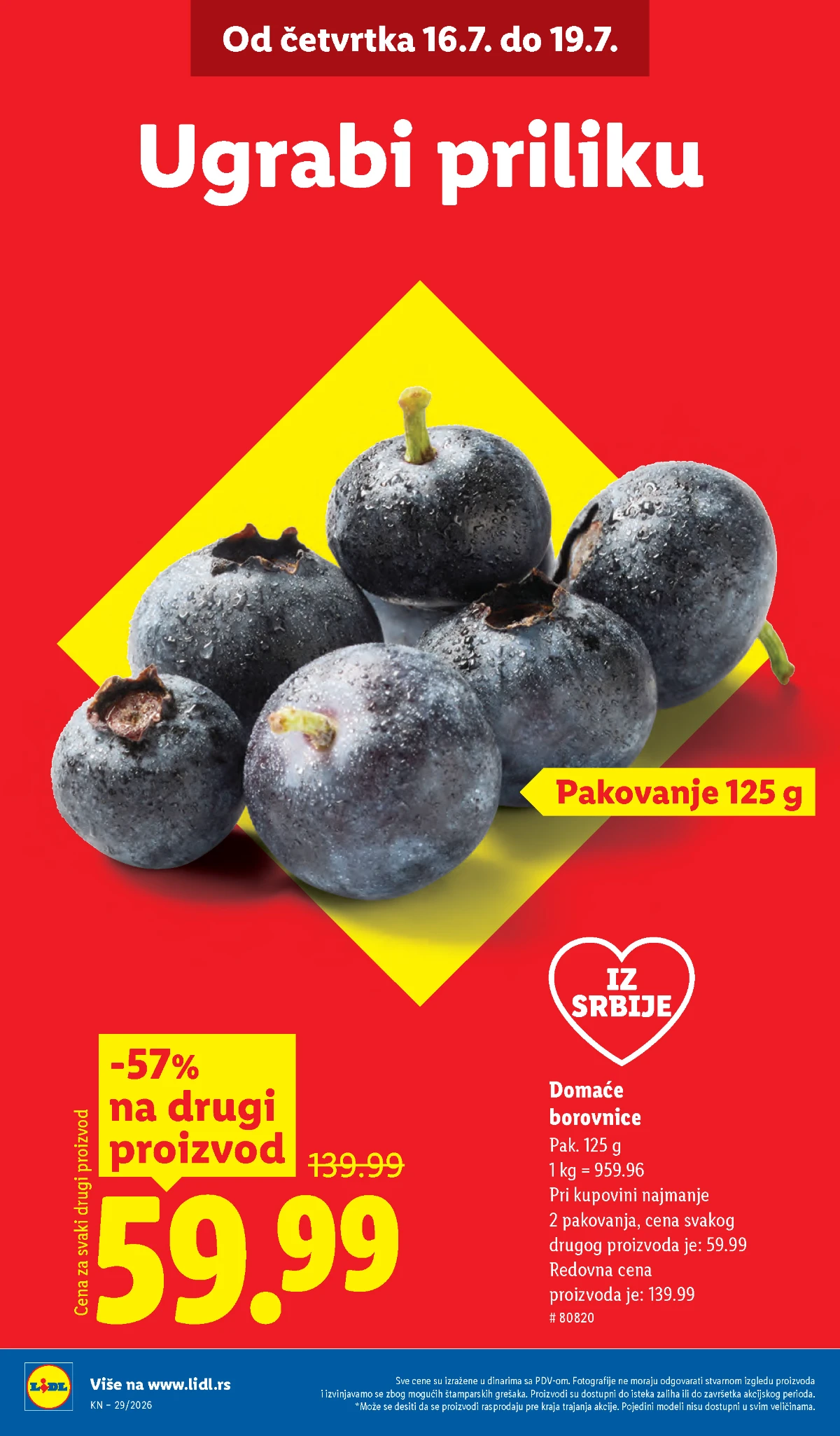 Lidl katalog – domaće borovnice i akcijske cene voća u Lidlovoj pijaci