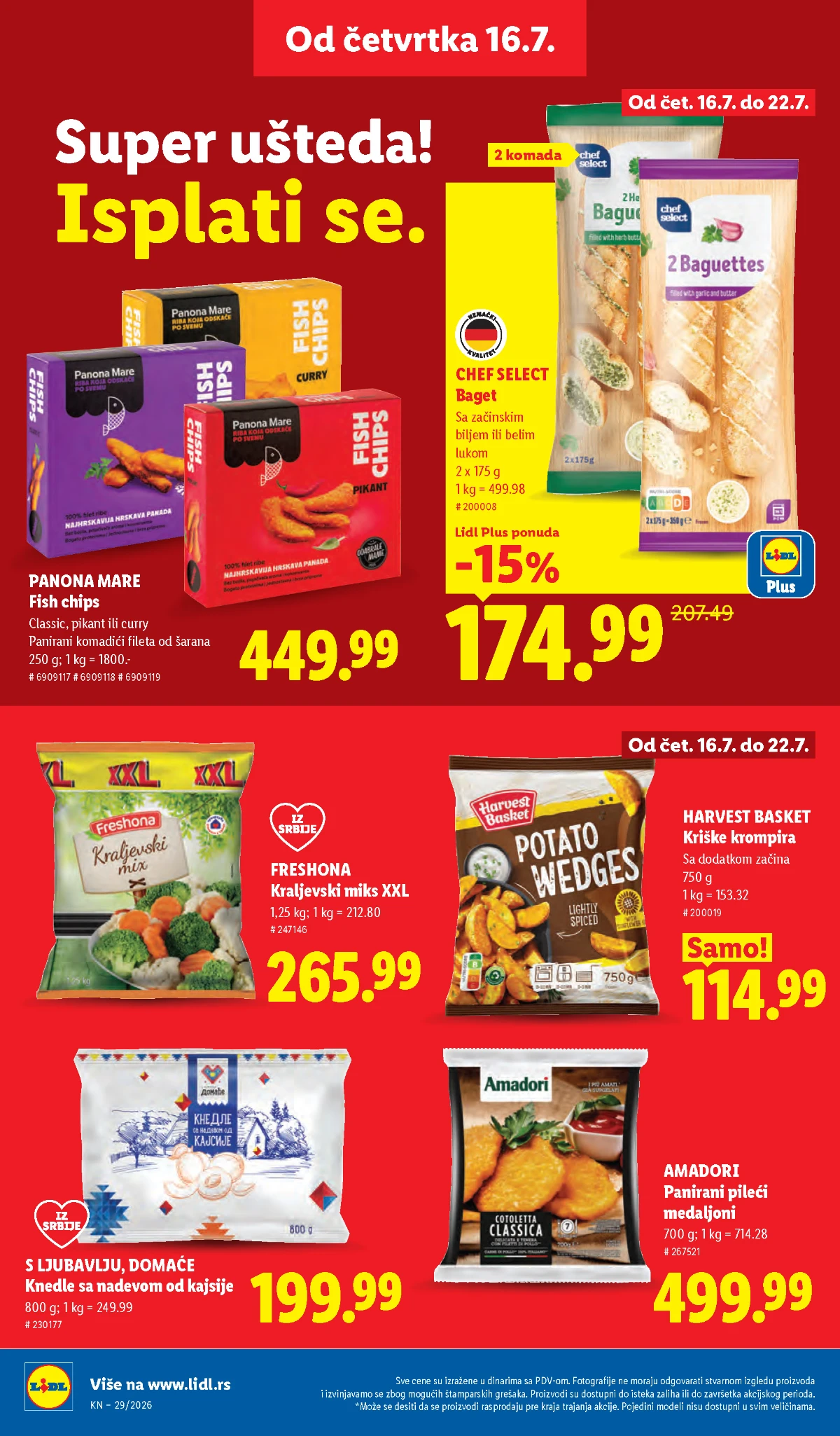 Čokolade, kafa, vafli i slatkiši po Lidl cenama