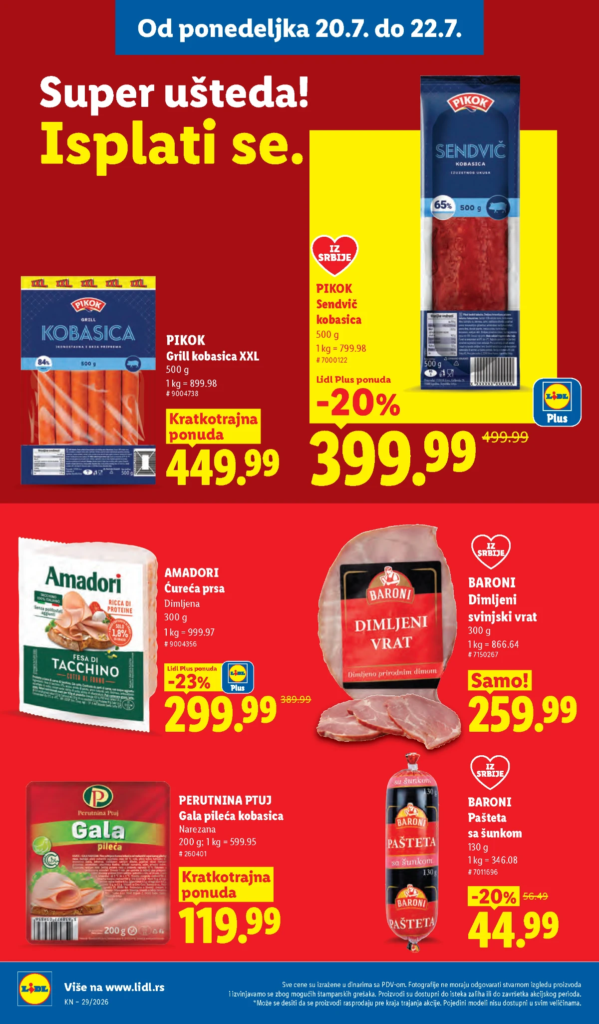 Lidl katalog strana 104 – završne Lidl akcije i sniženja