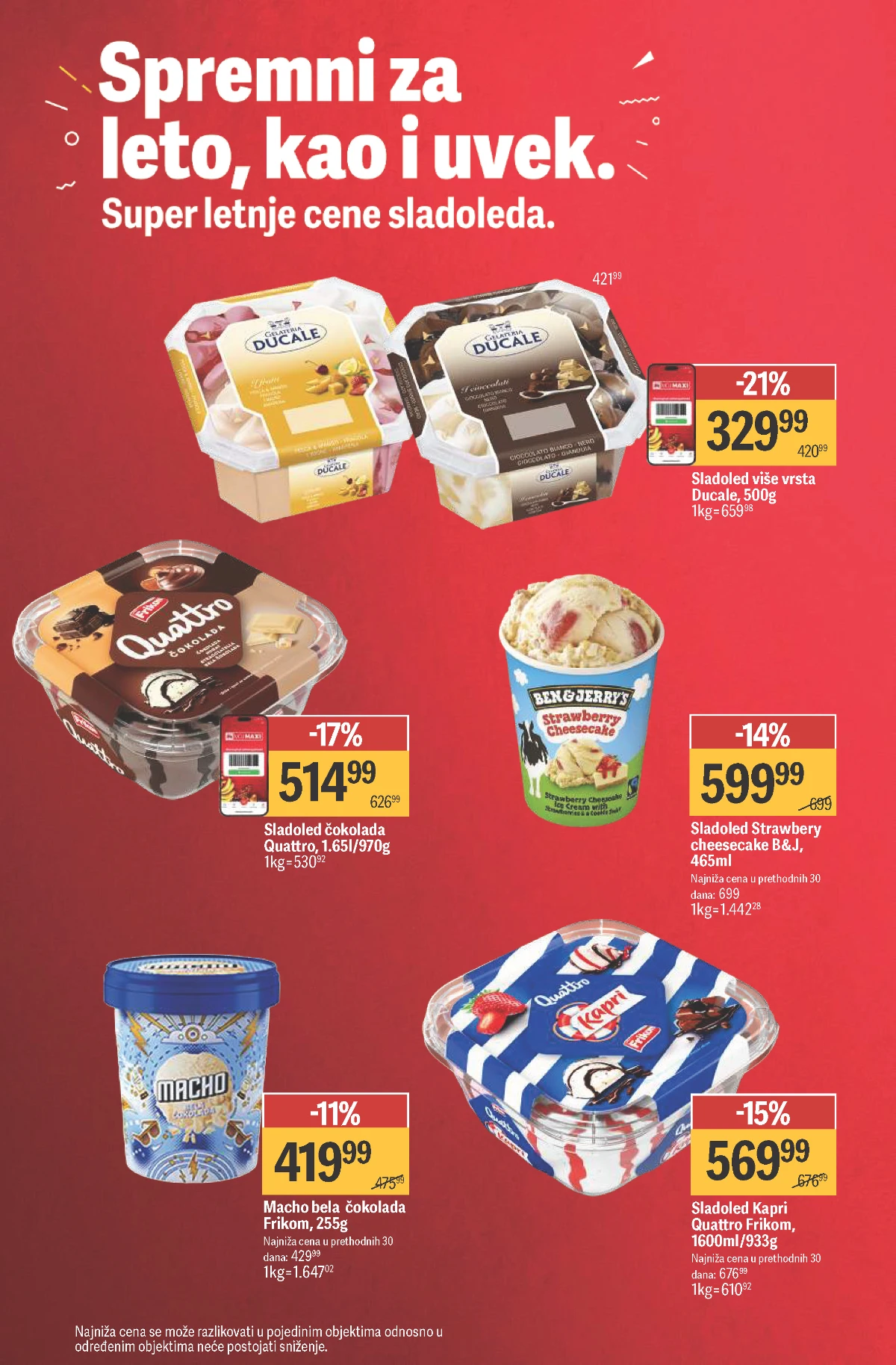Maxi katalog – sladoledi na akciji