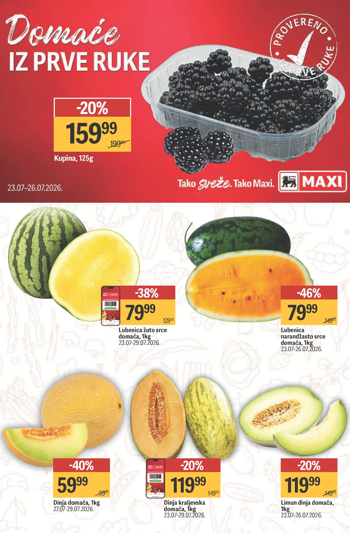 Maxi katalog – domaće voće na akciji