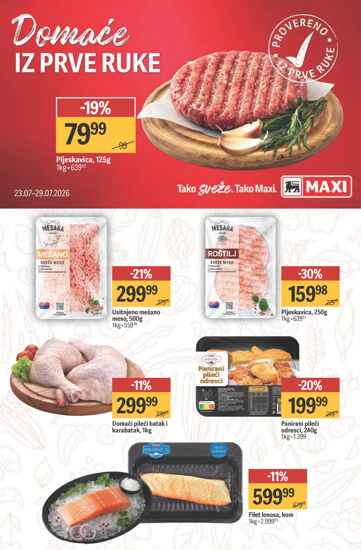 Maxi katalog – sveže meso na akciji