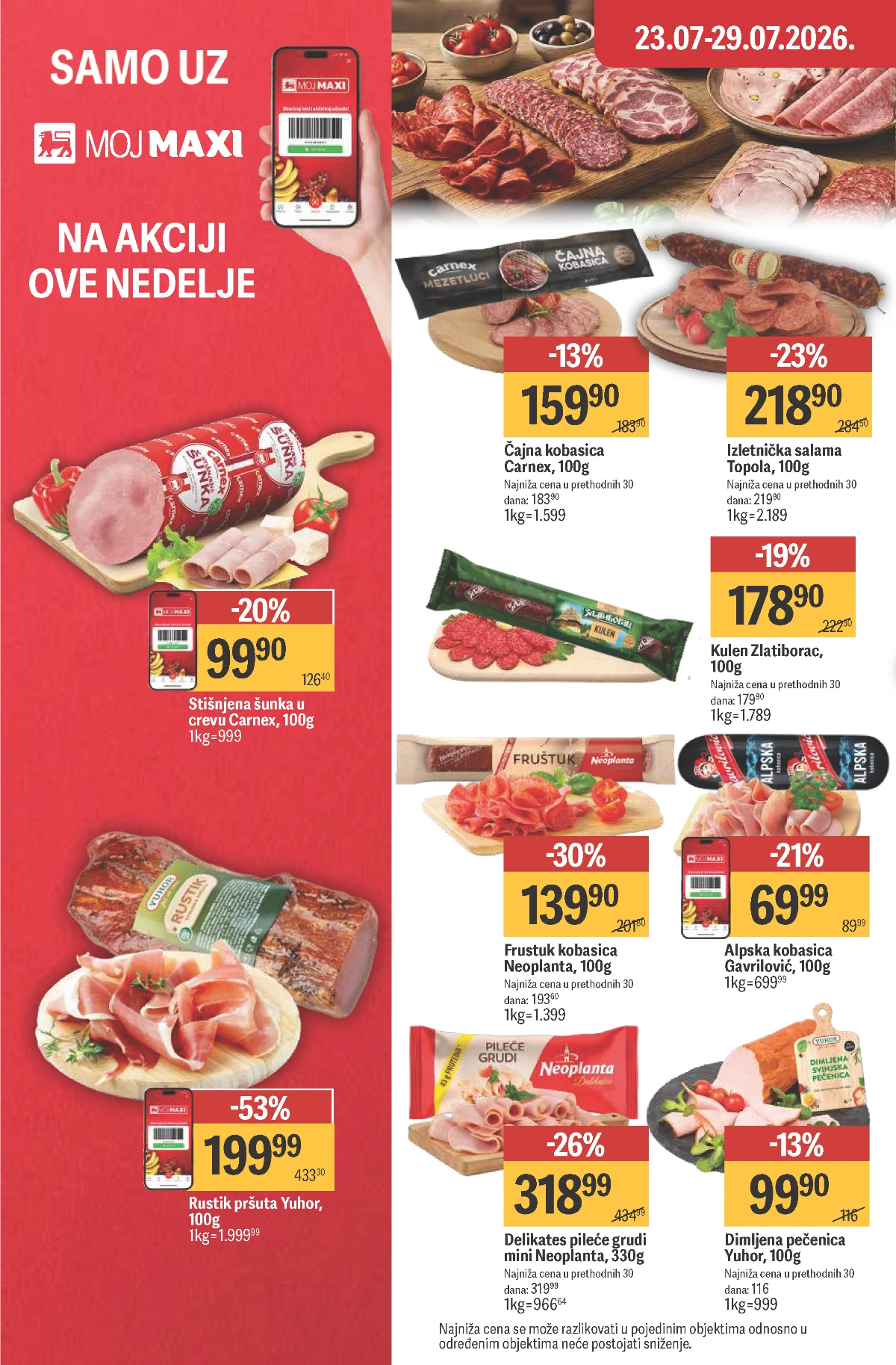 Maxi katalog – suhomesnati proizvodi na akciji
