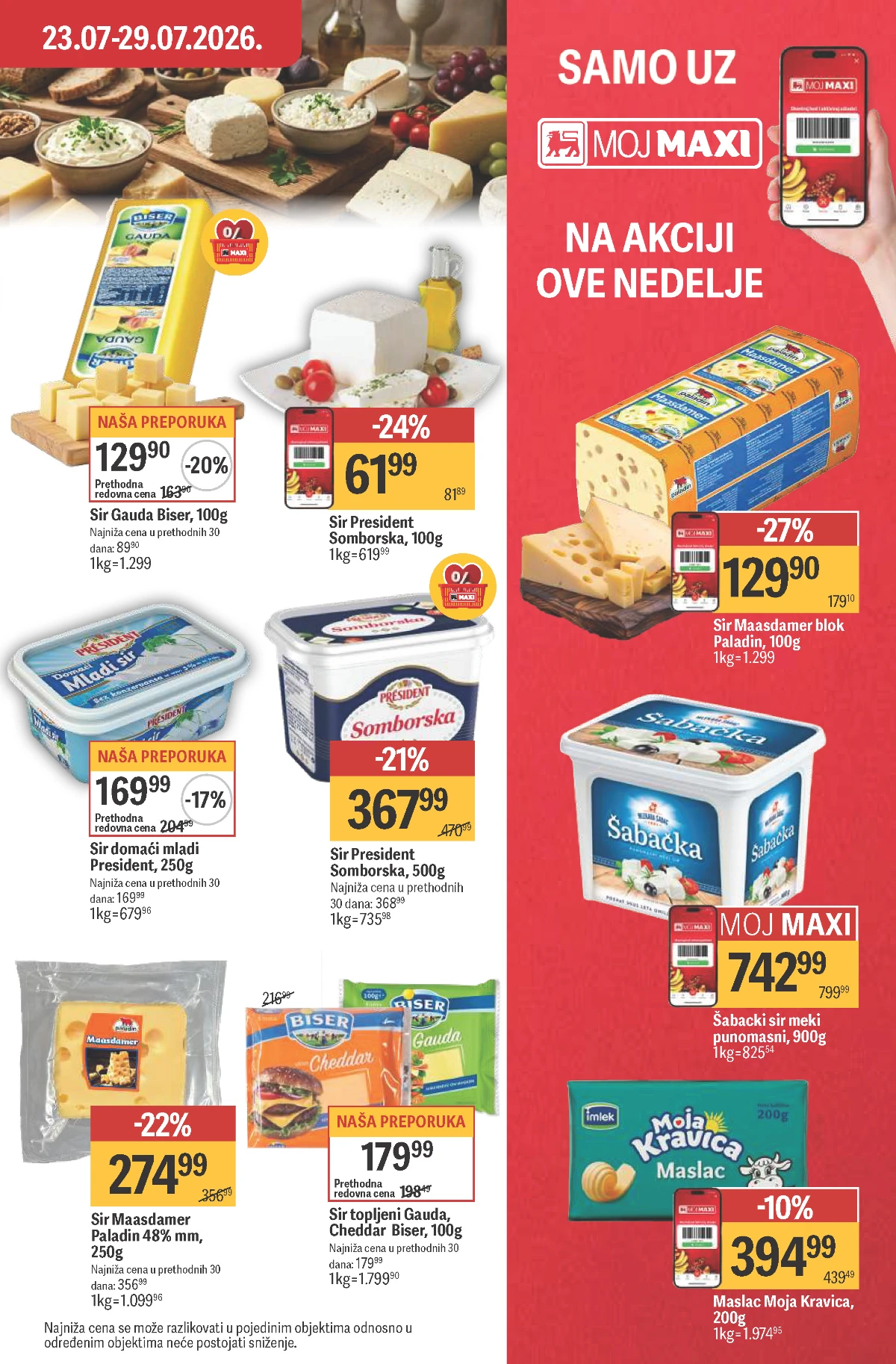 Maxi katalog – sirevi i maslac