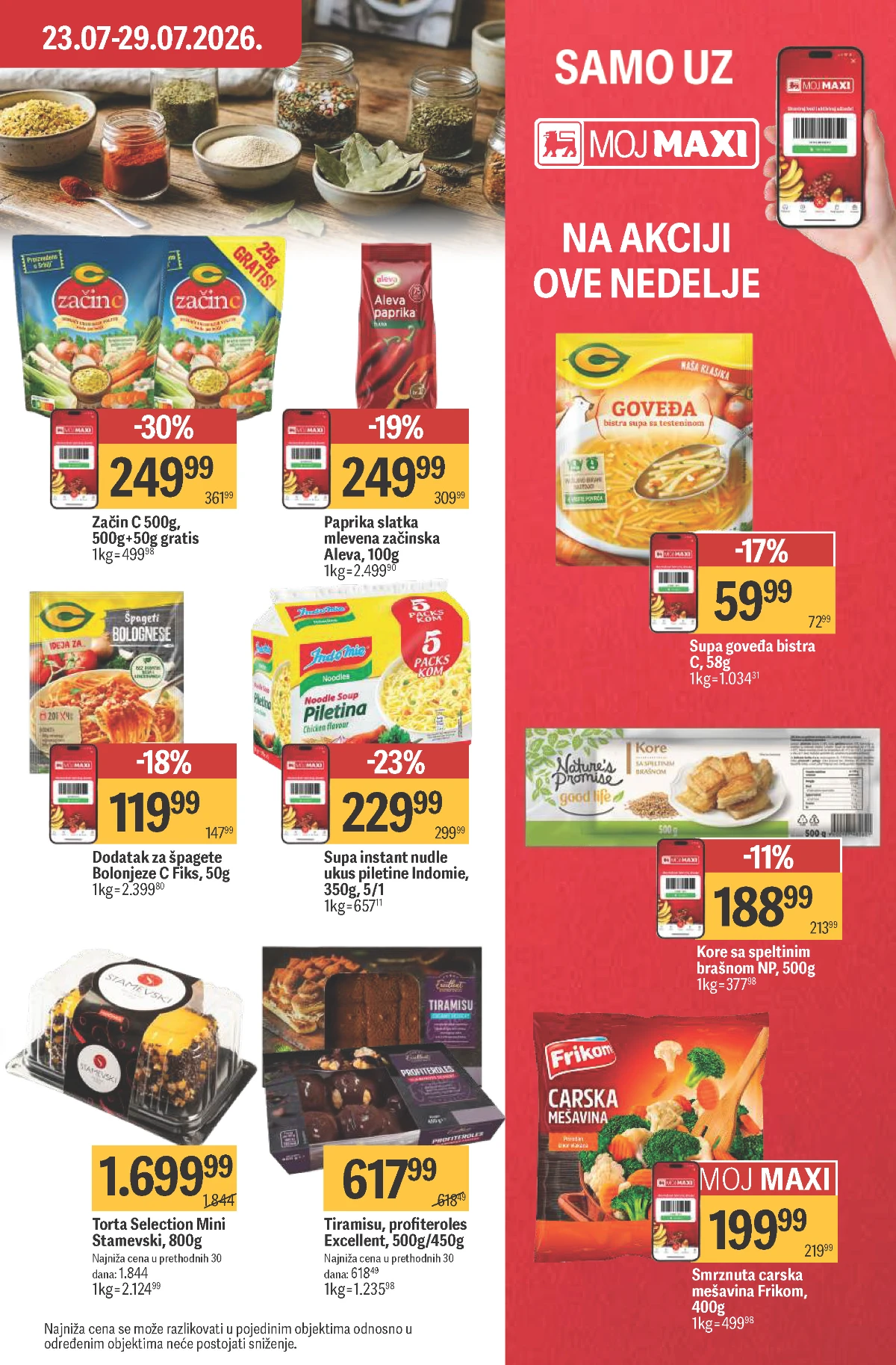 Maxi katalog – začini, smrznuti program i torte