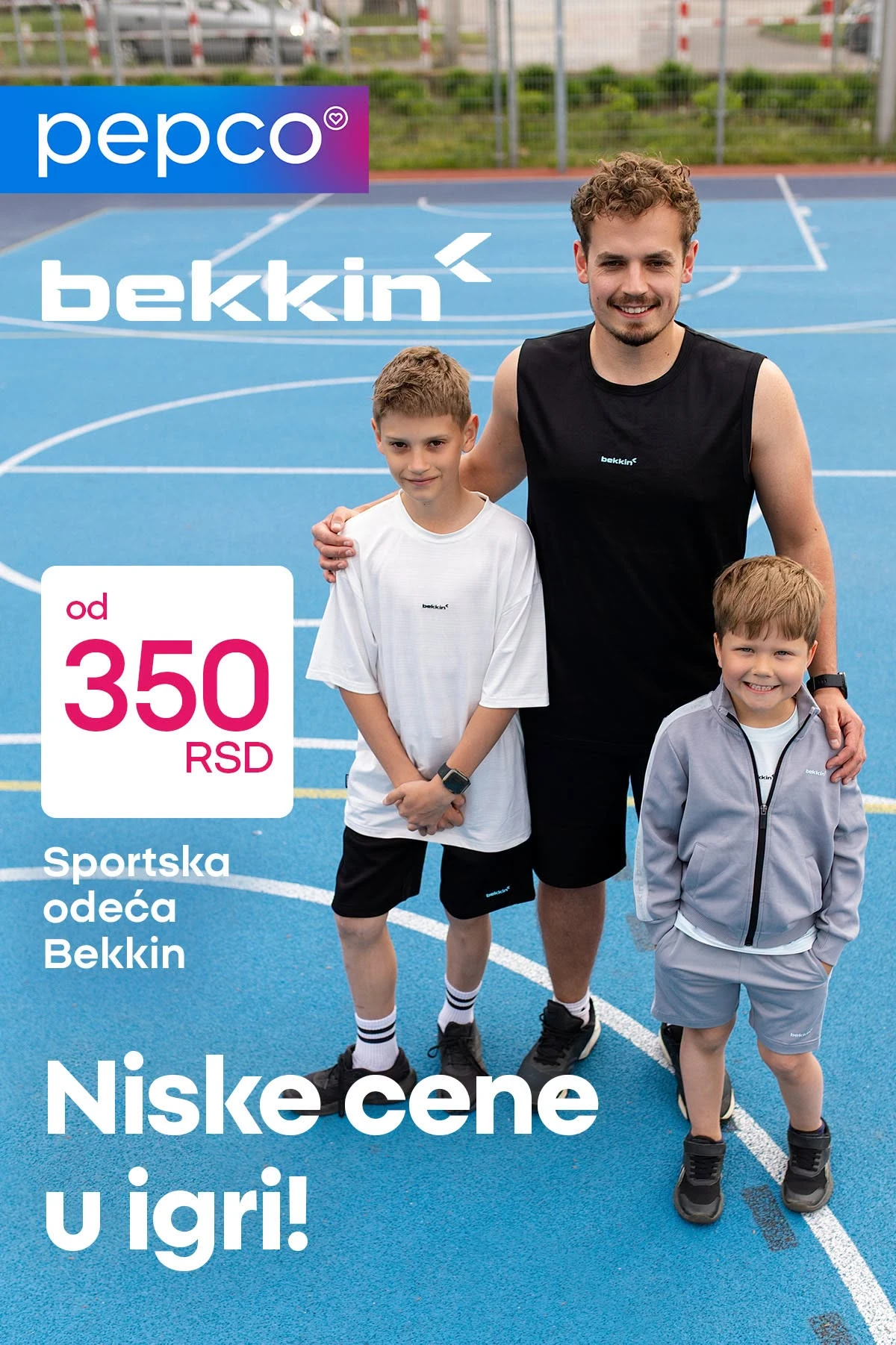 Pepco Bekkin katalog maj 2026 – sportska odeća za decu i muškarce od 350 RSD