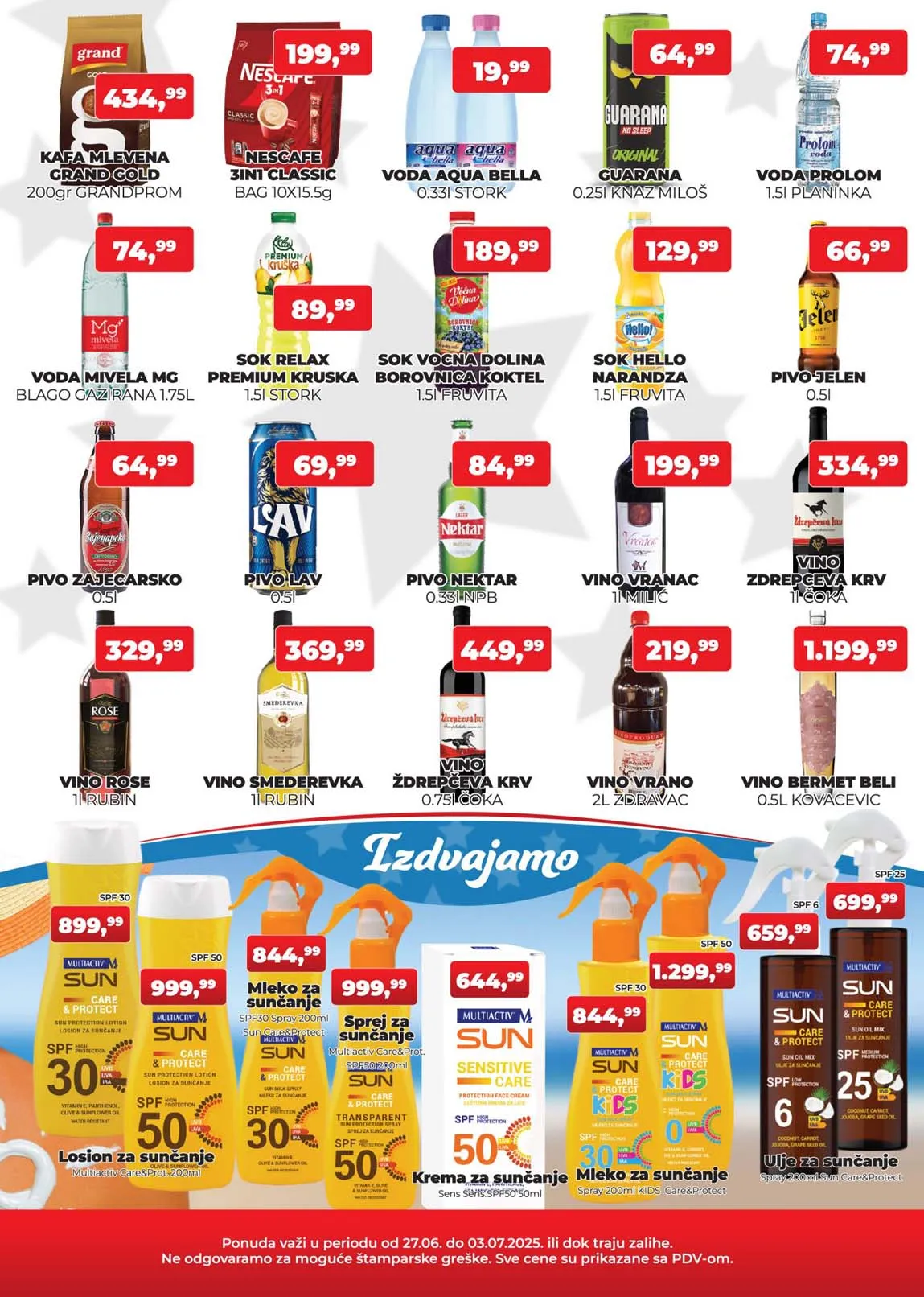Sniženja  Plus cash carry ZMAJ Trgovina Nedeljna ponuda