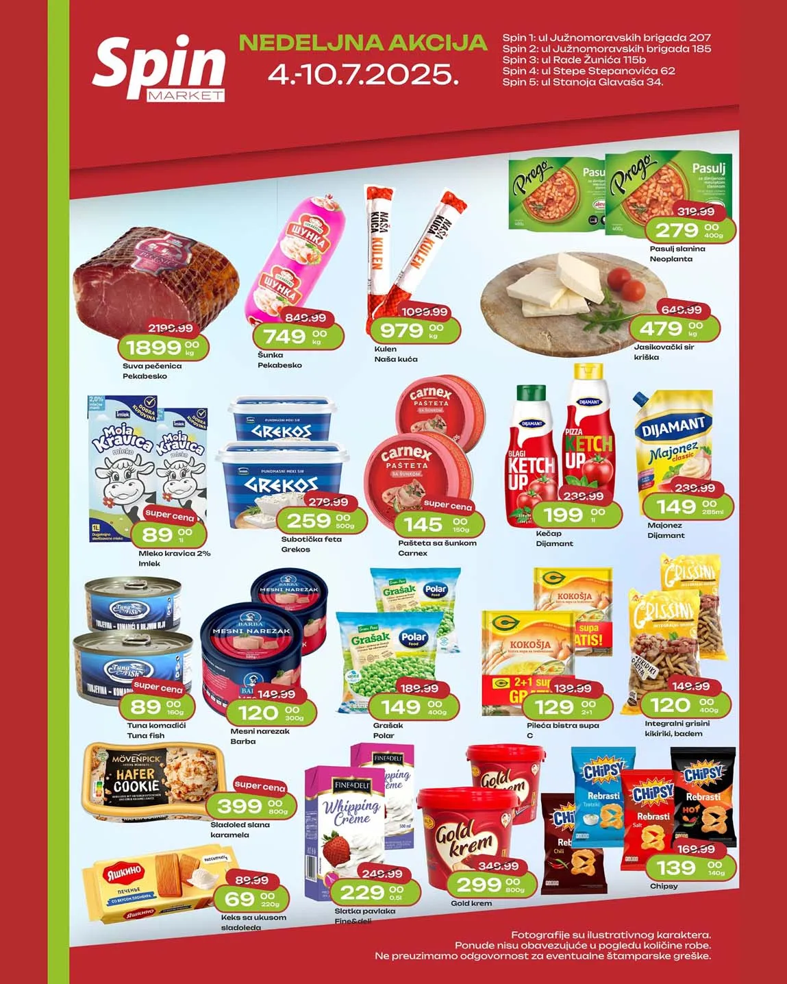 SPIN Marketi AKCIJA nedeljna sniženja do 10.07.2025