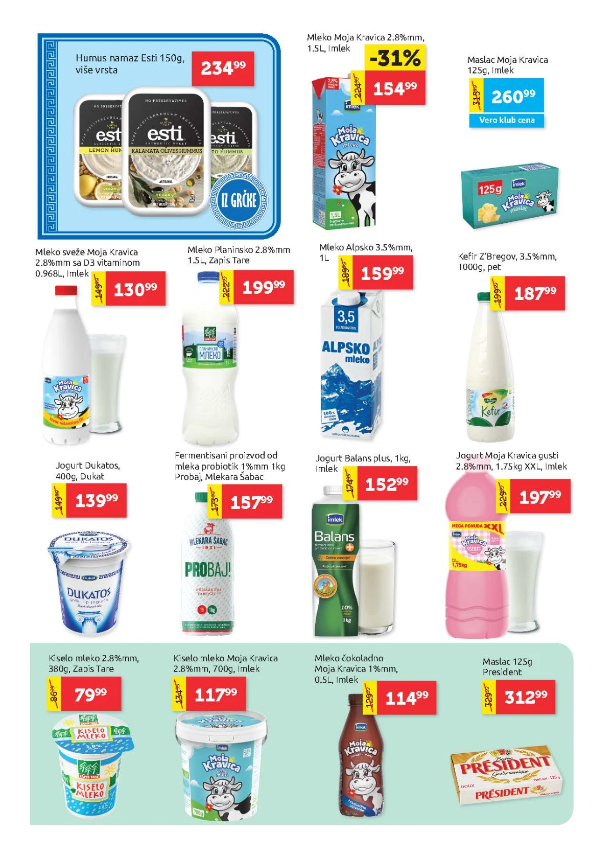 Super VERO katalog – mleko, jogurt i mlečni proizvodi