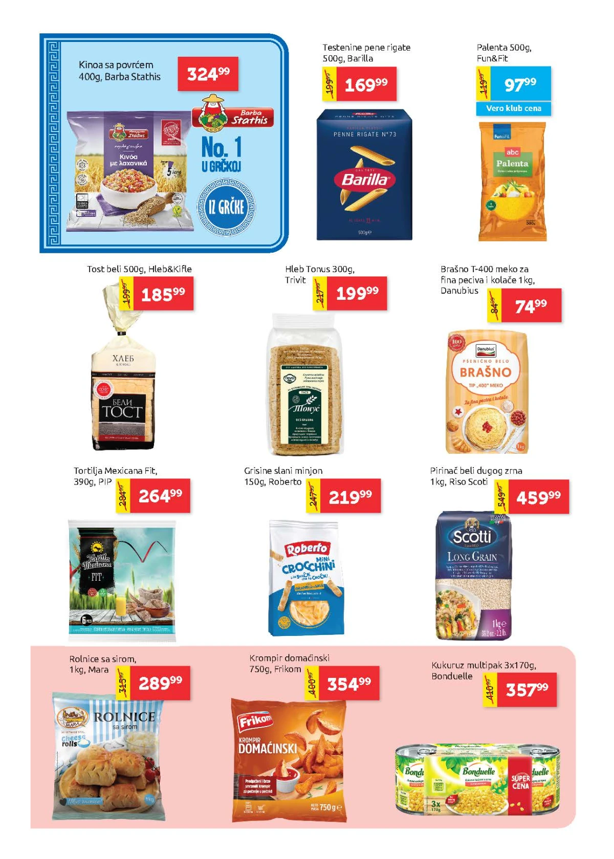 Super VERO katalog – testenine, brašno, pirinač i smrznuti program
