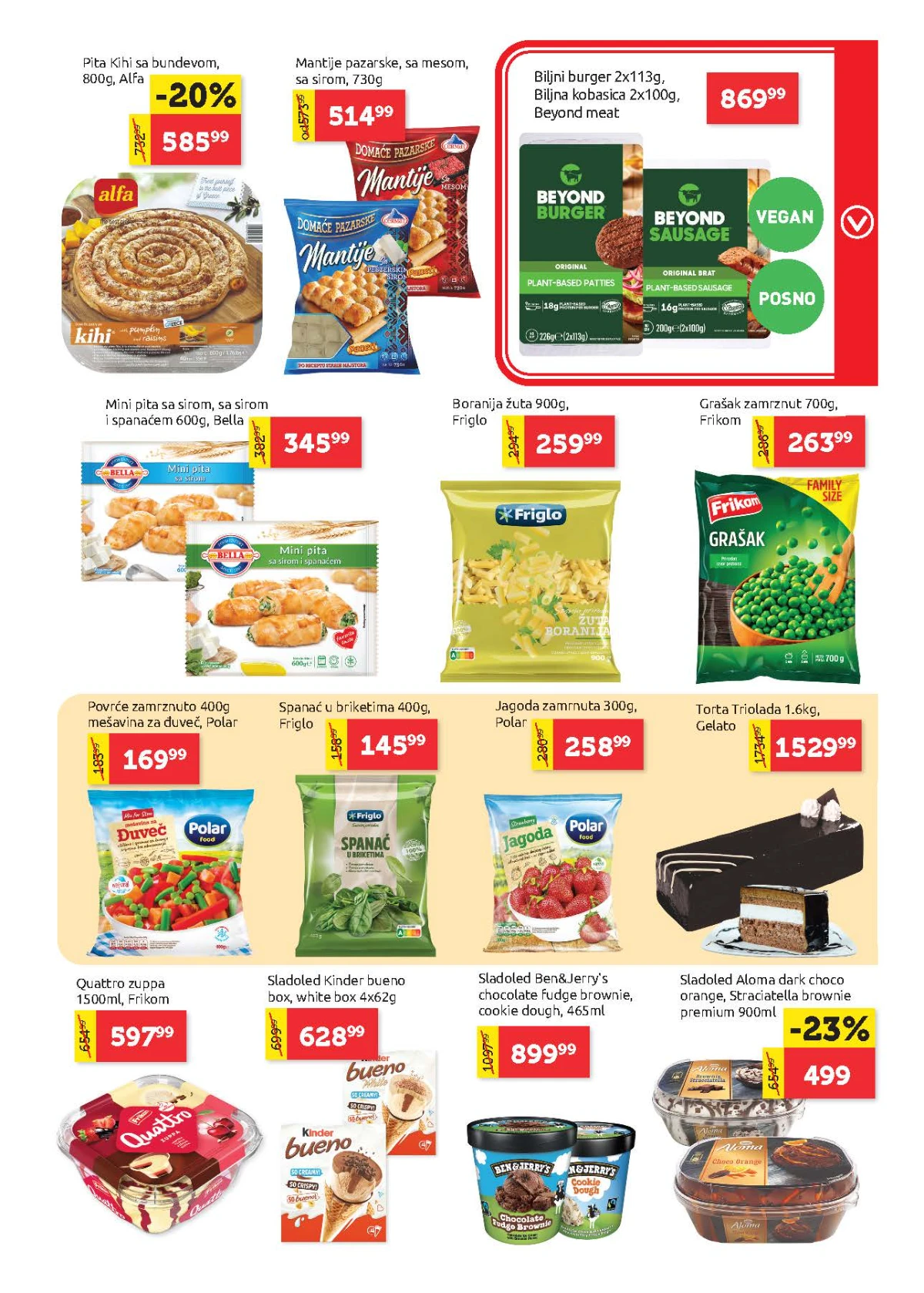 Super VERO katalog – smrznuti program, sladoledi i gotova jela