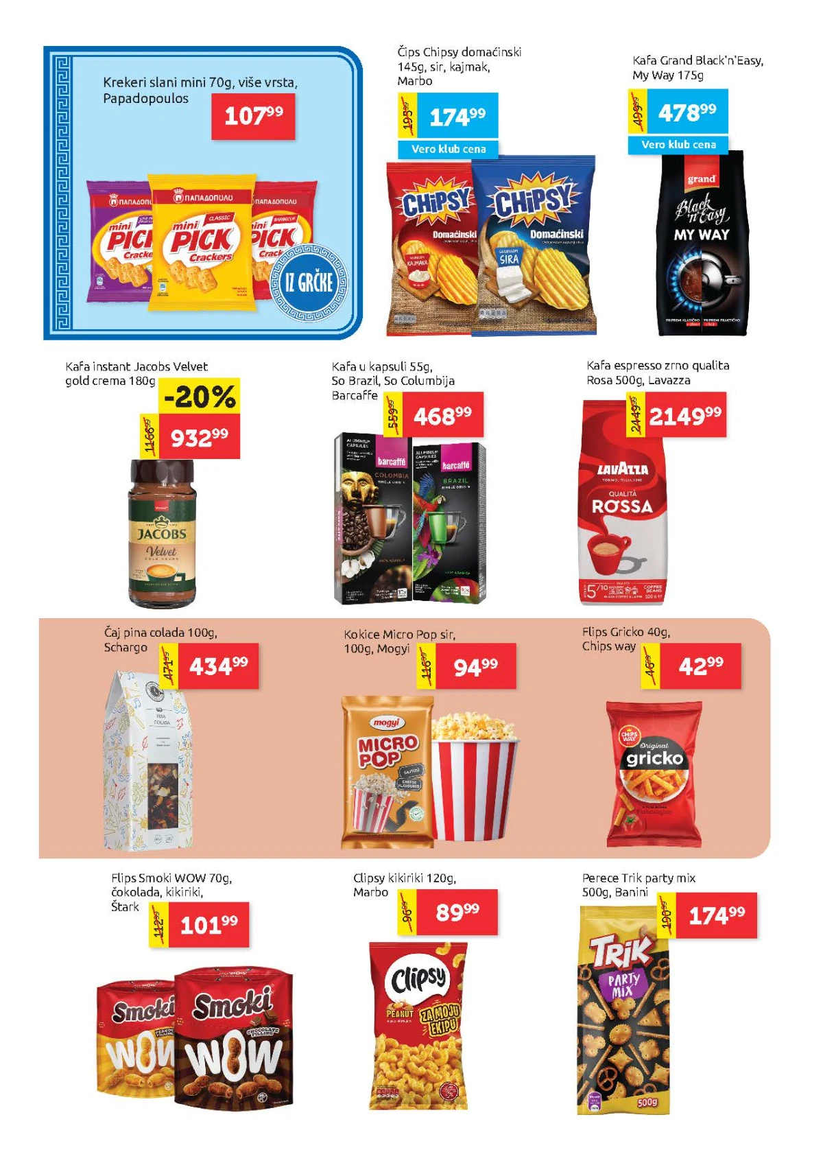 Super VERO katalog – kafa, grickalice i slatki program