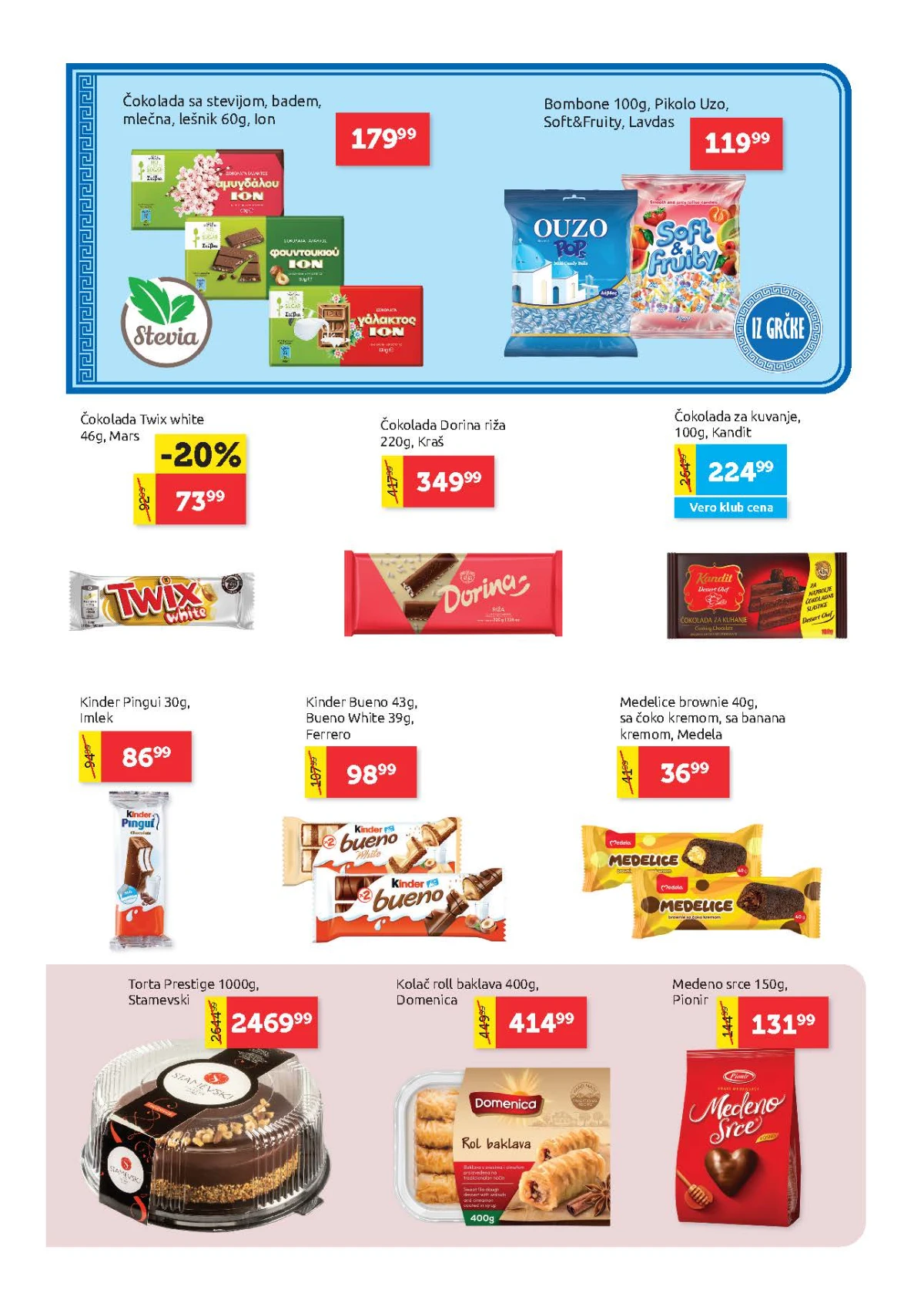 Super VERO katalog – čokolade, kolači i slatkiši