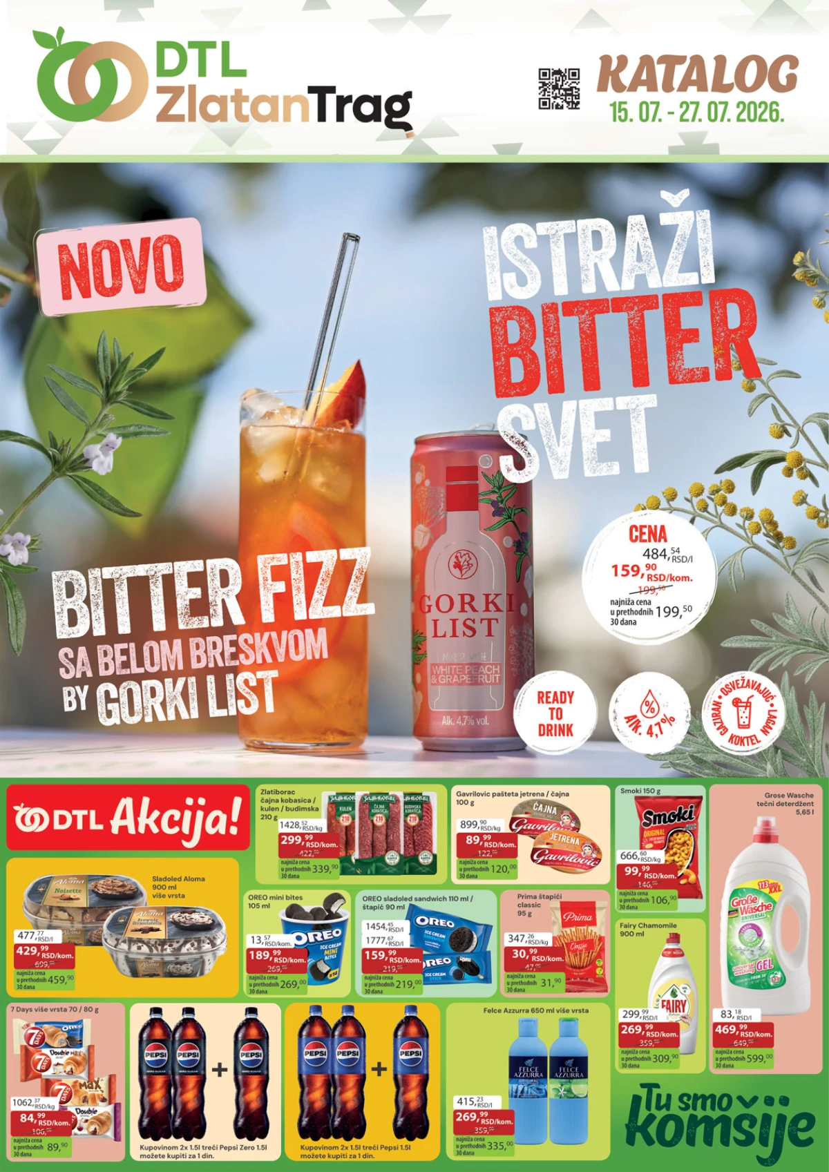 DTL Zlatan Trag katalog od 15. do 27.07.2026. – popusti do 67% na prehranu, piće i proizvode za domaćinstvo