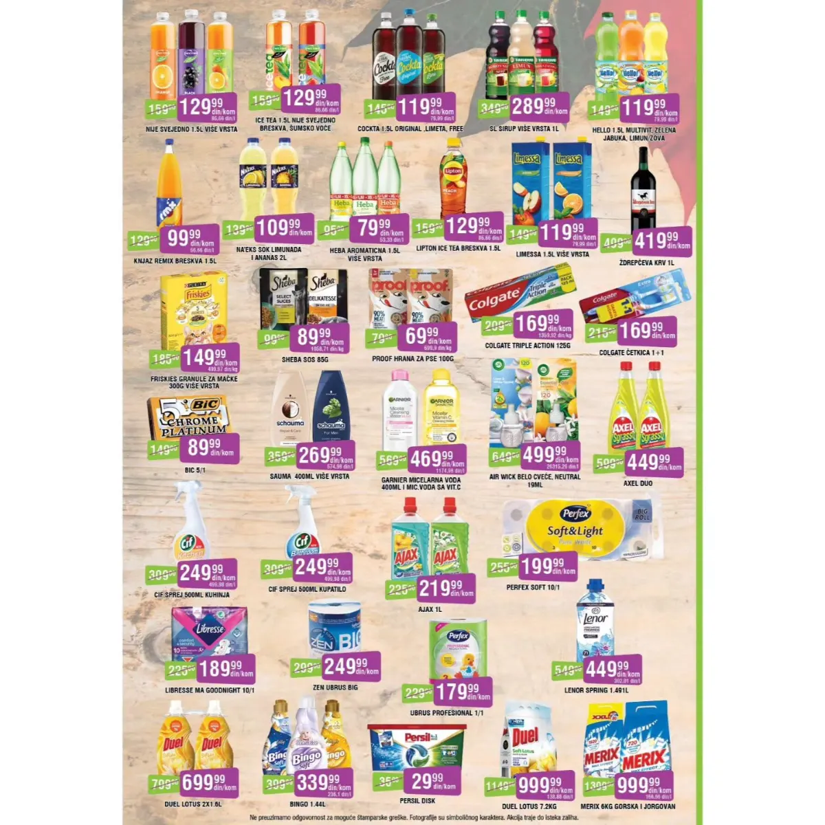 ABC katalog 20.10–13.11.2026. – sokovi, Colgate, Garnier, Cif, Ajax, Lenor, Duel i Merix deterdženti na akciji