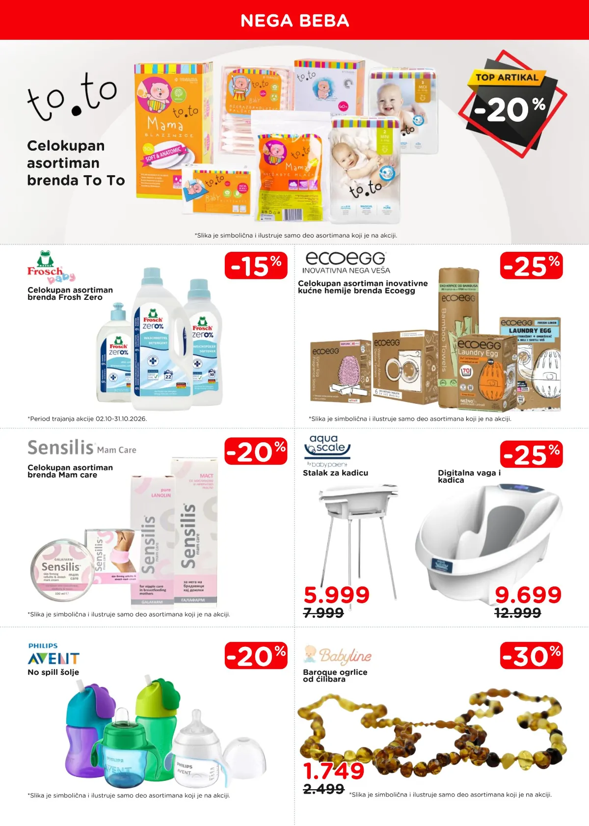 AKSA katalog, strana 7 – To To proizvodi, Frosch Zero i Ecoegg kućna hemija, Sensilis Mam Care i Aqua Scale oprema
