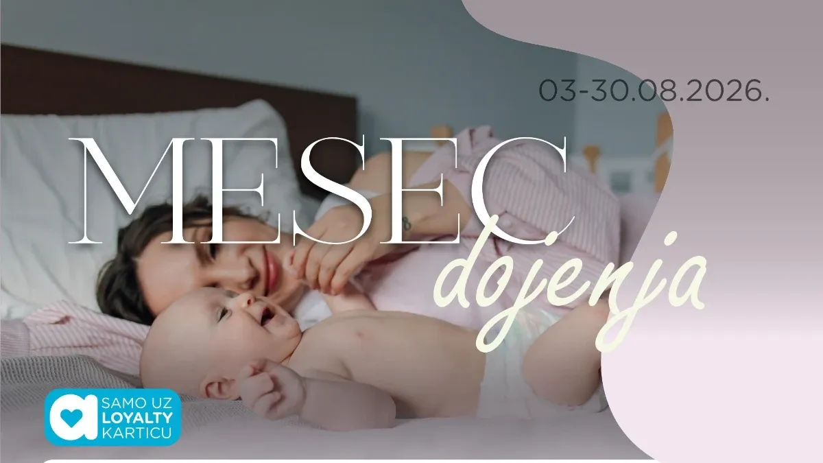AKSA Mesec dojenja do 30.08.2026. donosi popuste do 30% na Avent, Medela, Chicco, NUK, pumpice za izmlazanje, jastuke za dojenje i opremu za mame.