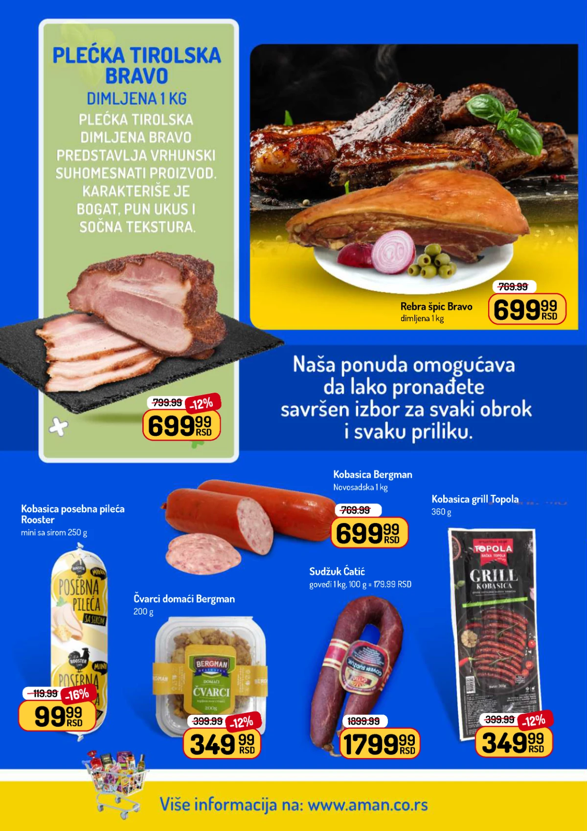 Carnex gotova jela, paštete i kobasice u Aman katalogu.