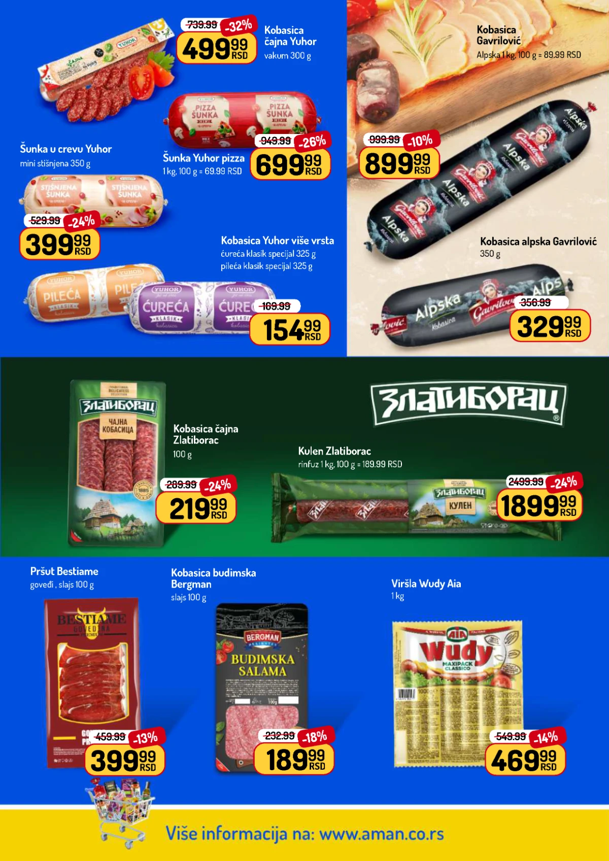 Mesne prerađevine i suhomesnati proizvodi u Aman katalogu.