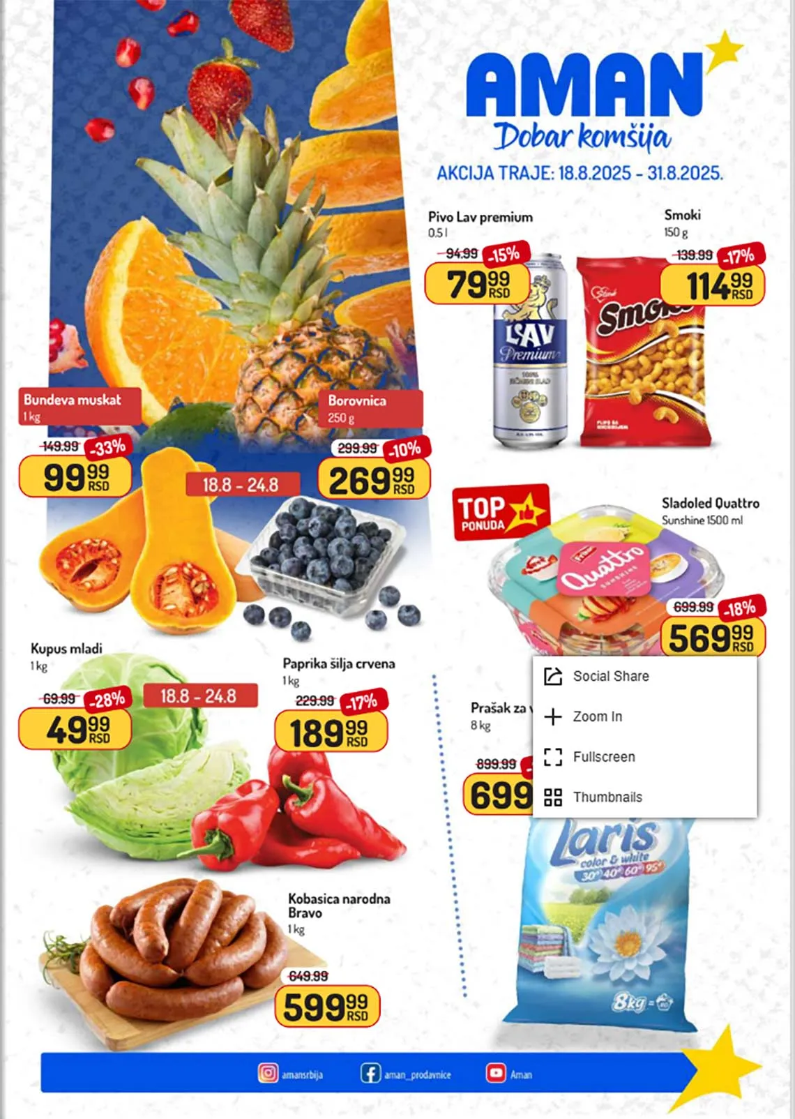 Aman akcija katalog sniženja – Super veliki popusti za vas do ČAK 62%!