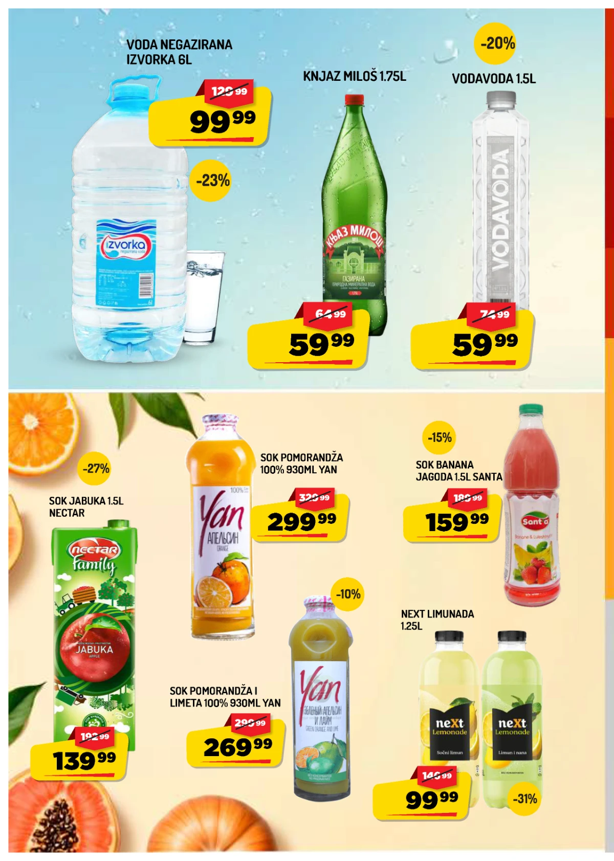 Aman katalog strana 8 – voda, sokovi, limunada i bezalkoholna pića po sniženim cenama.
