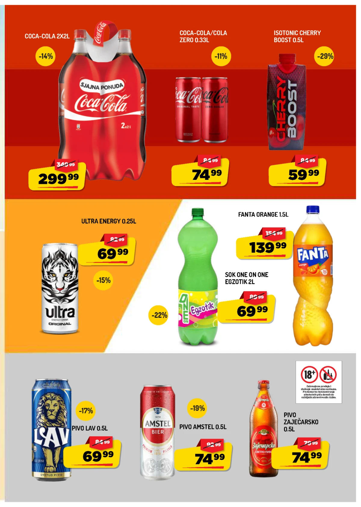 Aman katalog strana 9 – pivo, gazirani sokovi, energetska i izotonična pića na akciji.