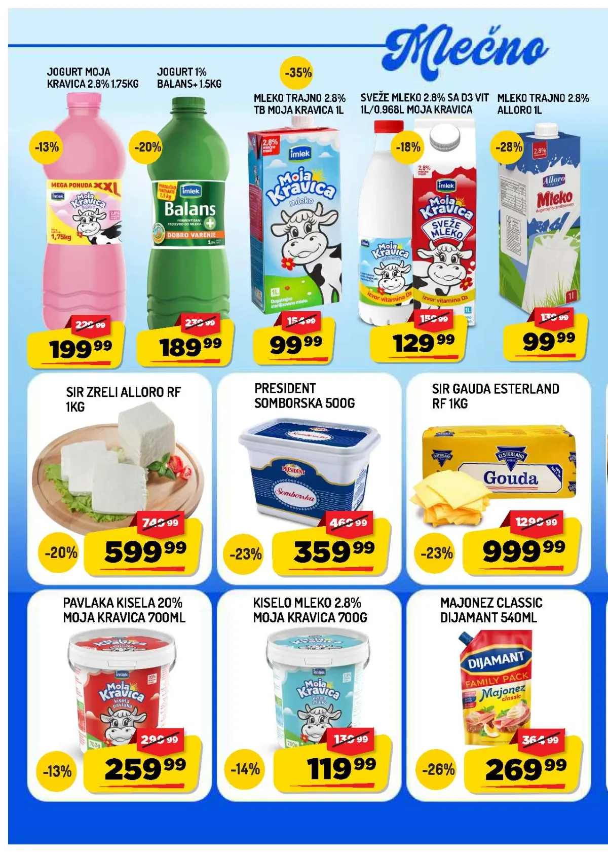 AMAN katalog do 13.08.2026. – mlijeko, jogurt, sir, pavlaka i majonez na akciji