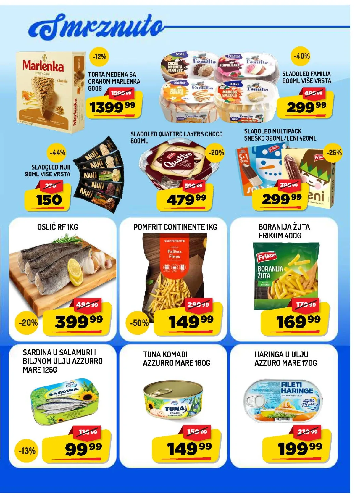 AMAN katalog do 13.08.2026. – sladoledi, pomfrit, riba, tuna i sardina na akciji