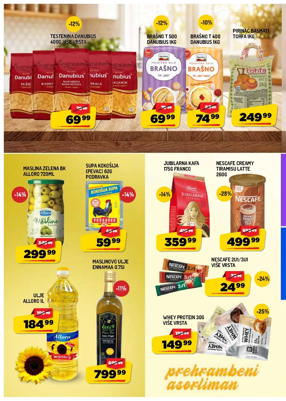 AMAN katalog do 13.08.2026. – brašno, tjestenina, kafa, ulje i prehrambeni proizvodi