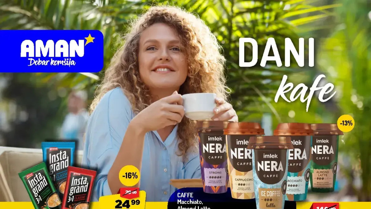 AMAN Dani kafe od 01. do 11.10.2026. – Grand, Jacobs, Lavazza, Barcaffe i druge kafe na akciji