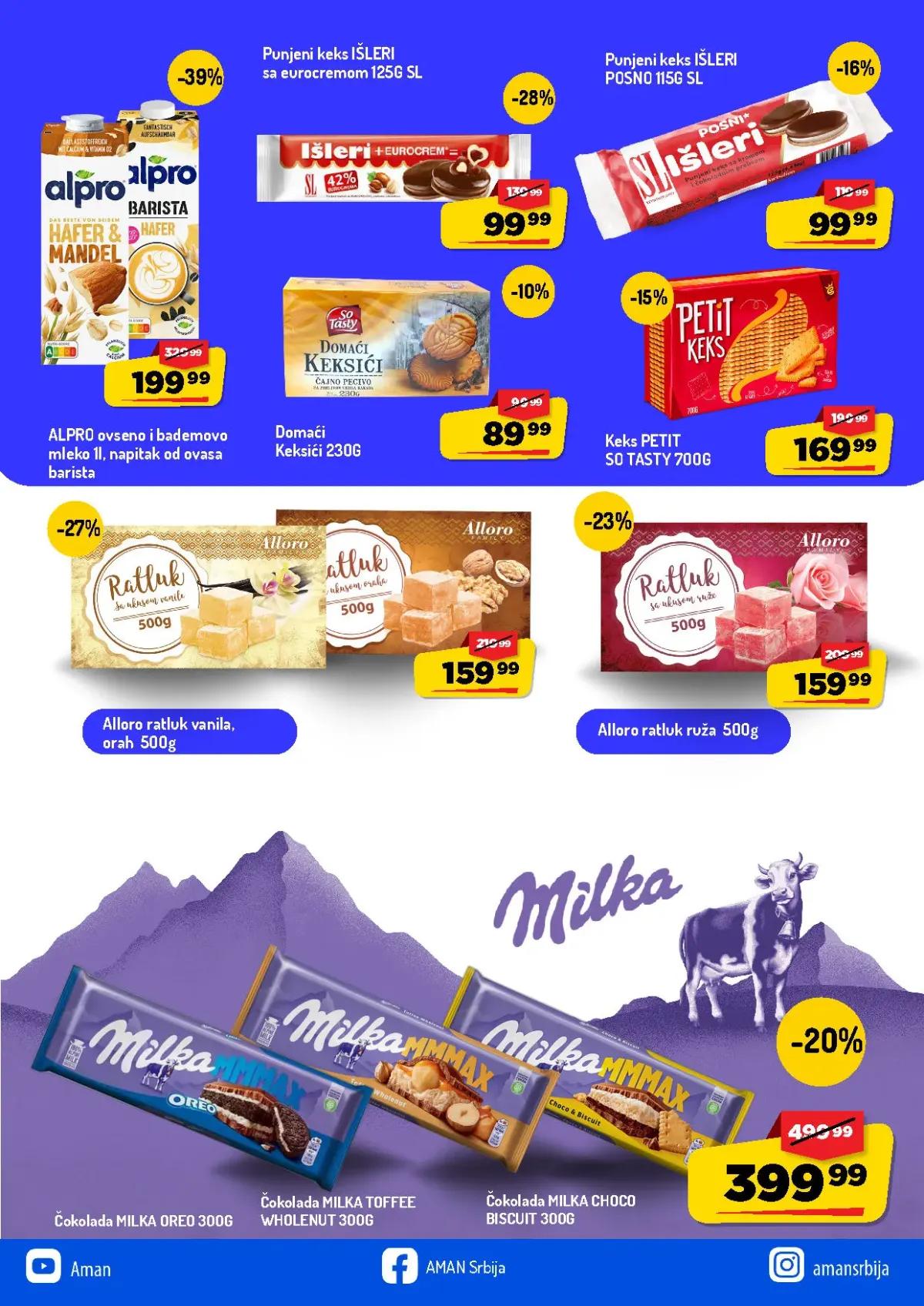 AMAN Dani kafe – Milka čokolade, Alpro napici, keks i ratluk na akciji