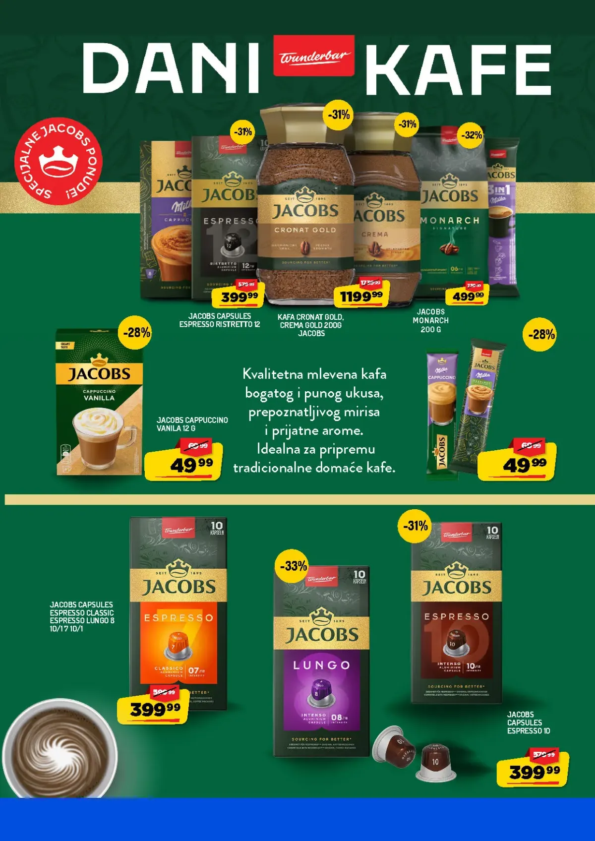 AMAN Dani kafe – Jacobs kafa i kapsule uz popuste do 33%