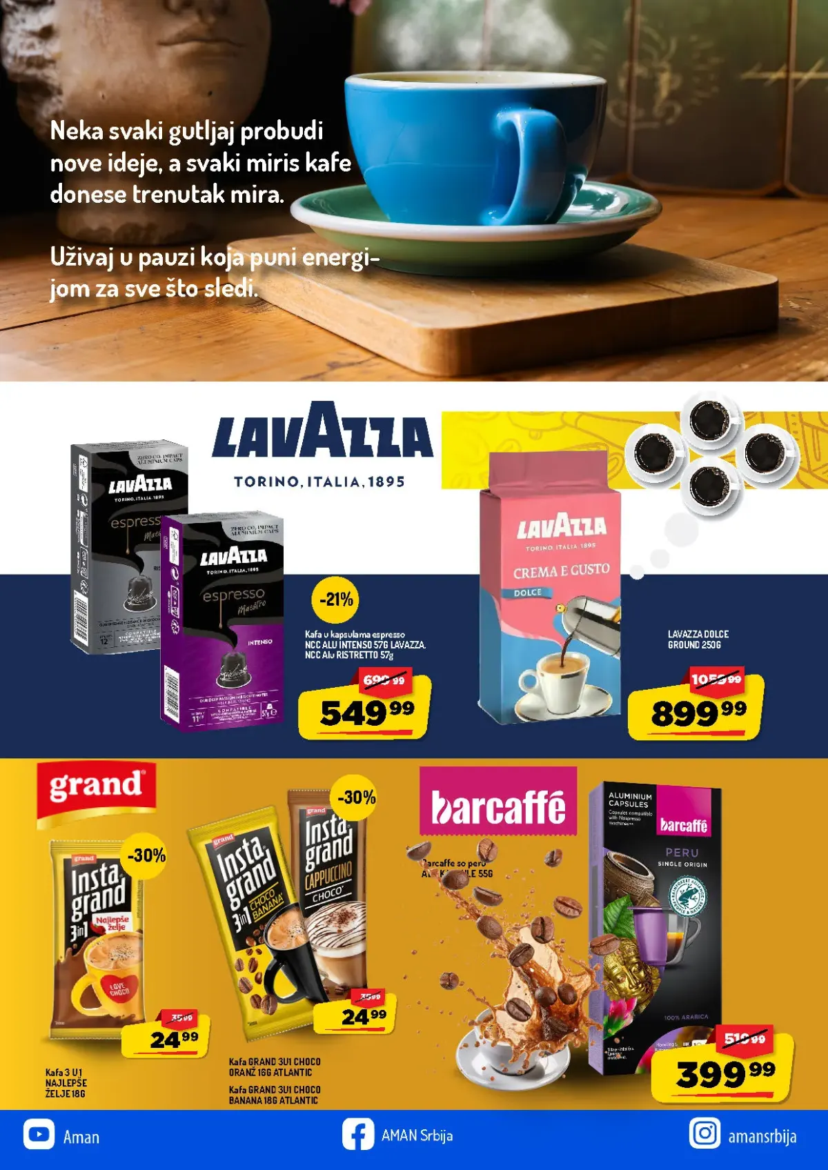 AMAN Dani kafe – Lavazza, Grand i Barcaffe kafa i kapsule