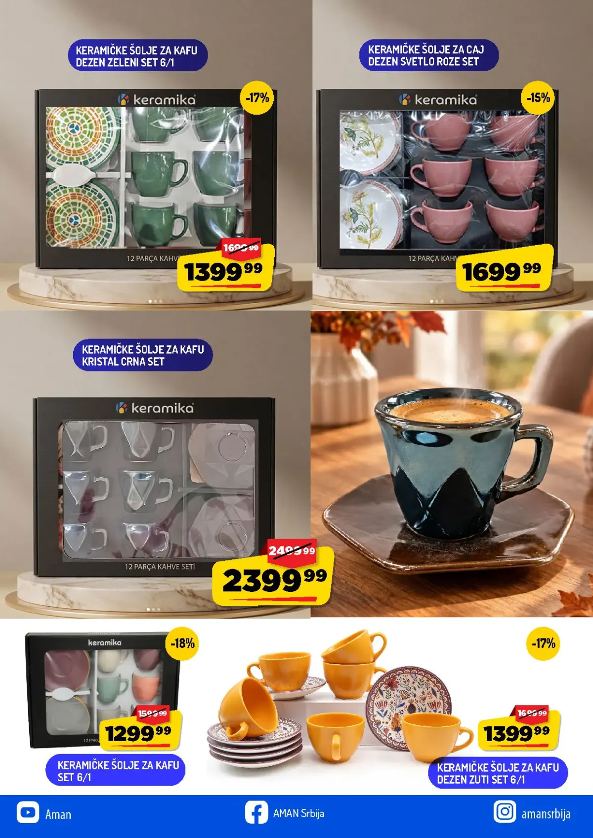 AMAN Dani kafe – keramičke šolje i setovi za kafu i čaj