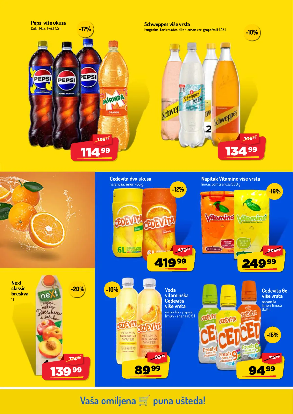 AMAN katalog strana 24 – Pepsi, Schweppes, Cedevita, Next i vitaminski napici