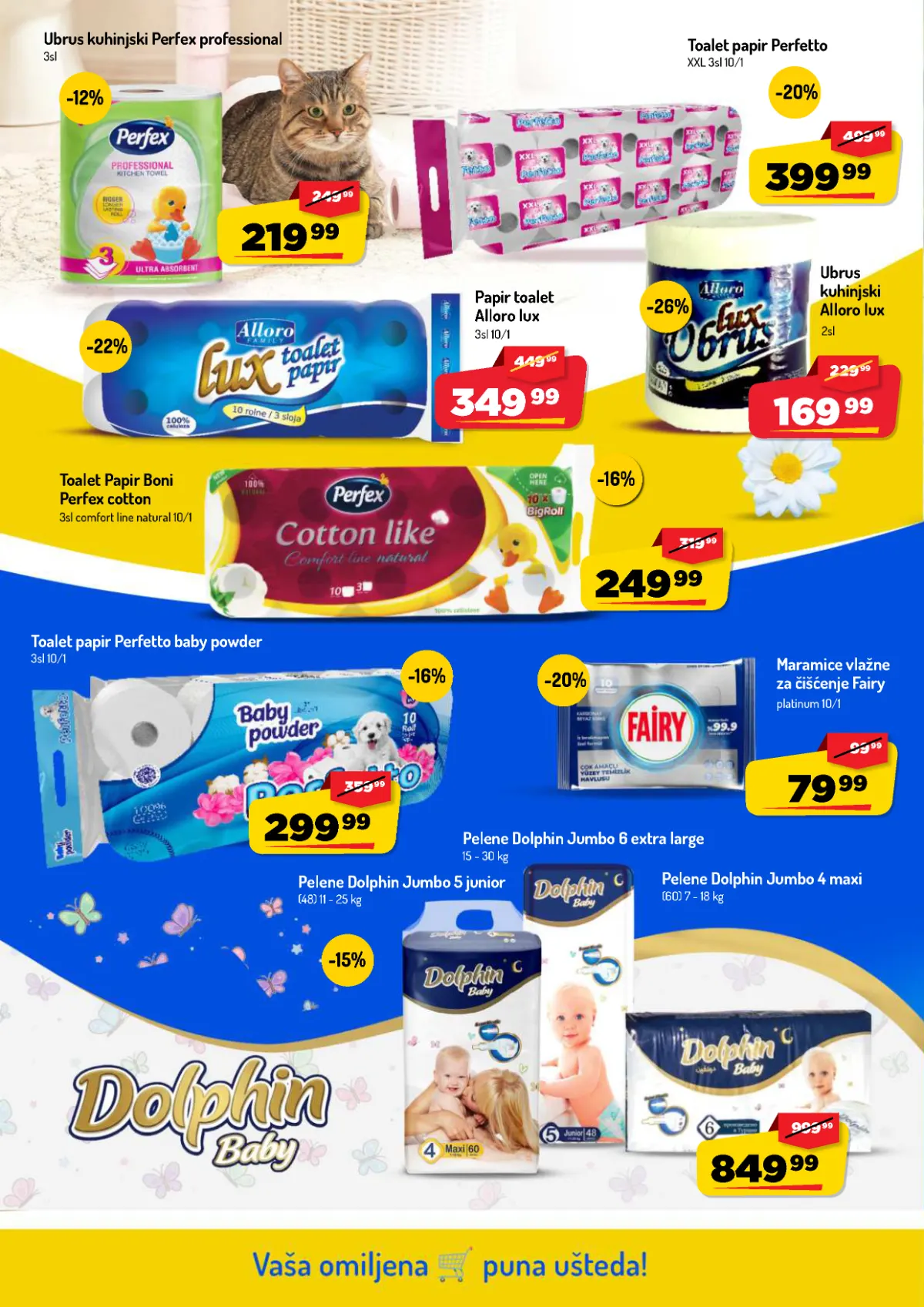 AMAN katalog strana 34 – Perfex, Perfetto i Alloro toalet papir, kuhinjski ubrusi i vlažne maramice