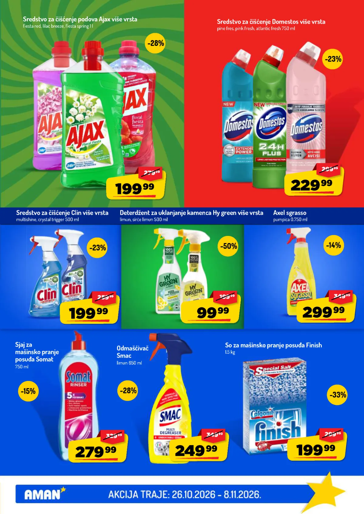 AMAN katalog strana 39 – Ajax, Domestos, Clin i sredstva za uklanjanje kamenca na sniženju do 50%