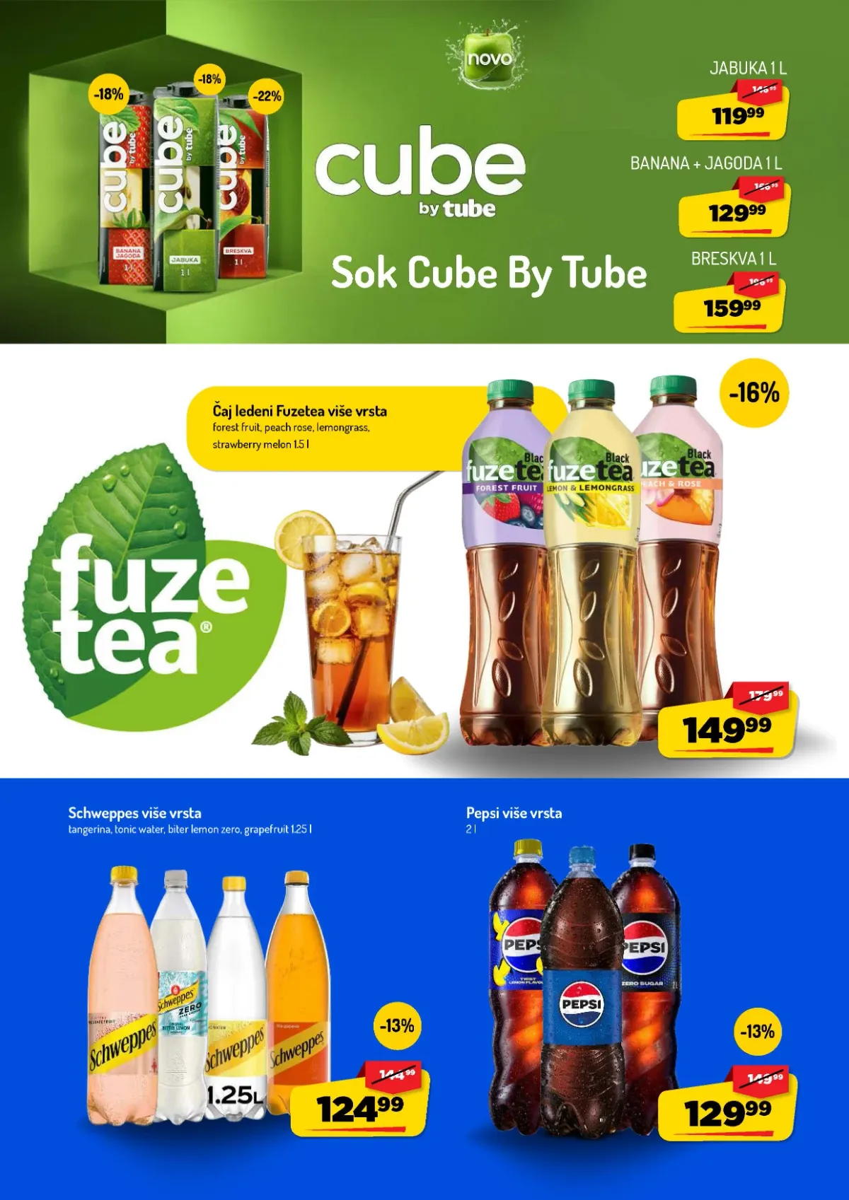 AMAN katalog do 13.09.2026. – Fuzetea ledeni čaj i Schweppes gazirani napici na akciji
