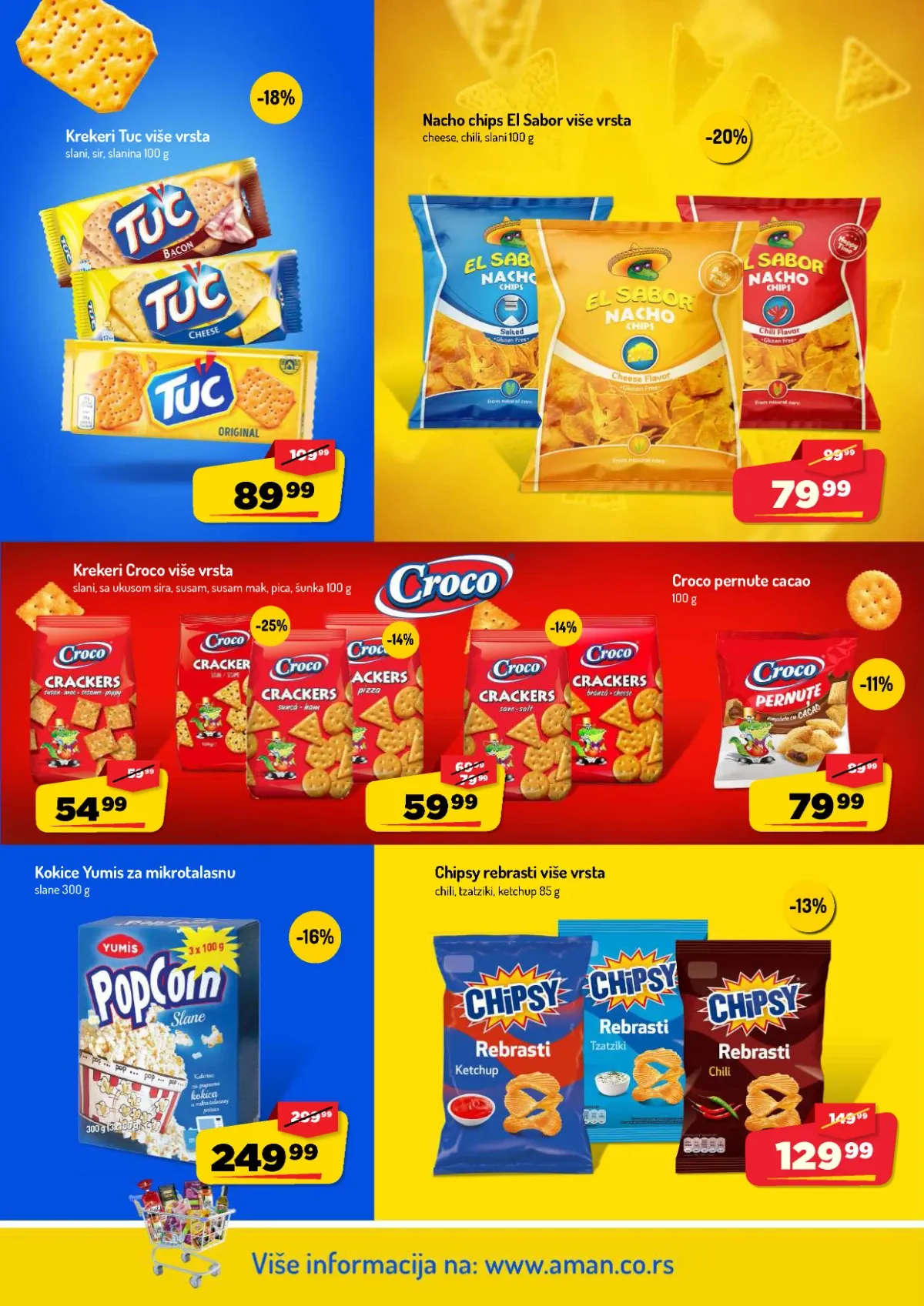 AMAN katalog do 13.09.2026. – Croco krekeri i El Sabor nacho čips na akciji