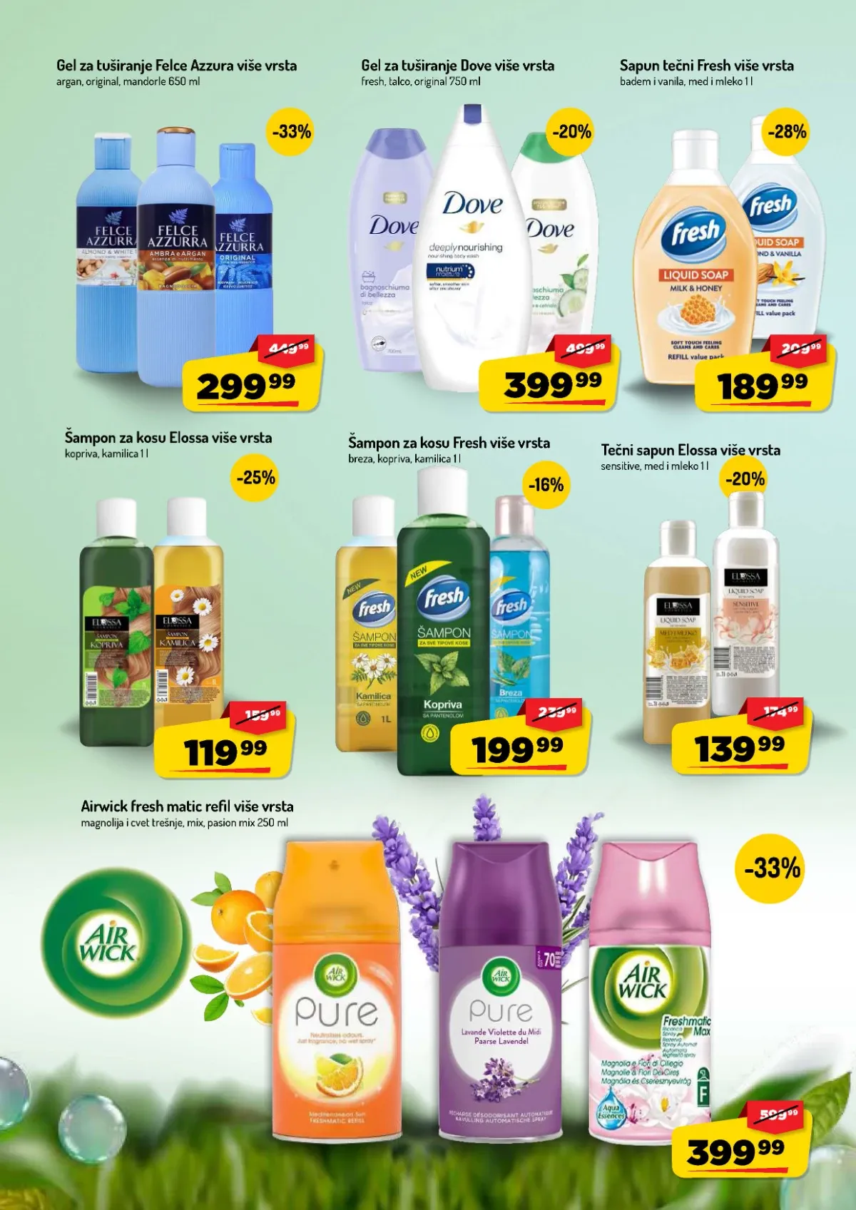 AMAN katalog do 13.09.2026. – Felce Azzurra gel za tuširanje i Air Wick osveživač na akciji