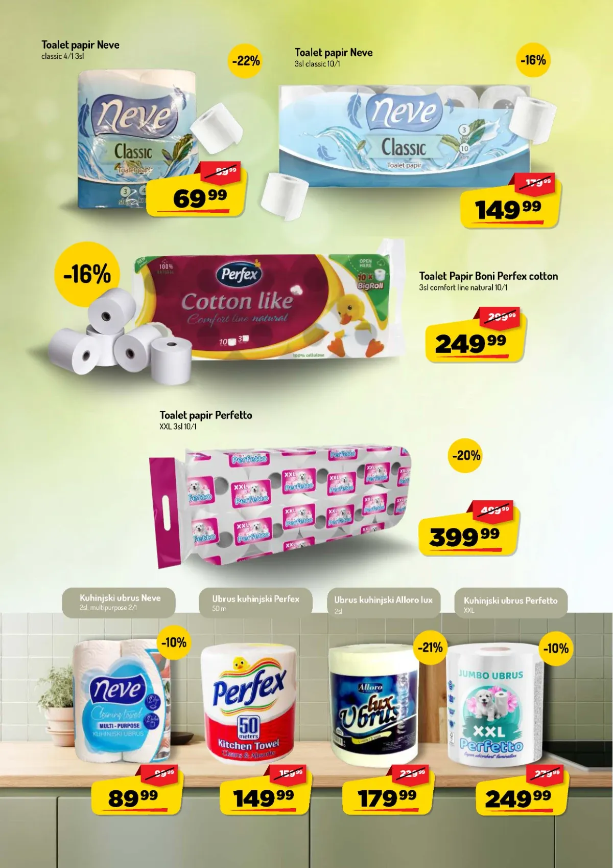 AMAN katalog do 13.09.2026. – Neve toalet papir i Alloro Lux kuhinjski ubrus na akciji