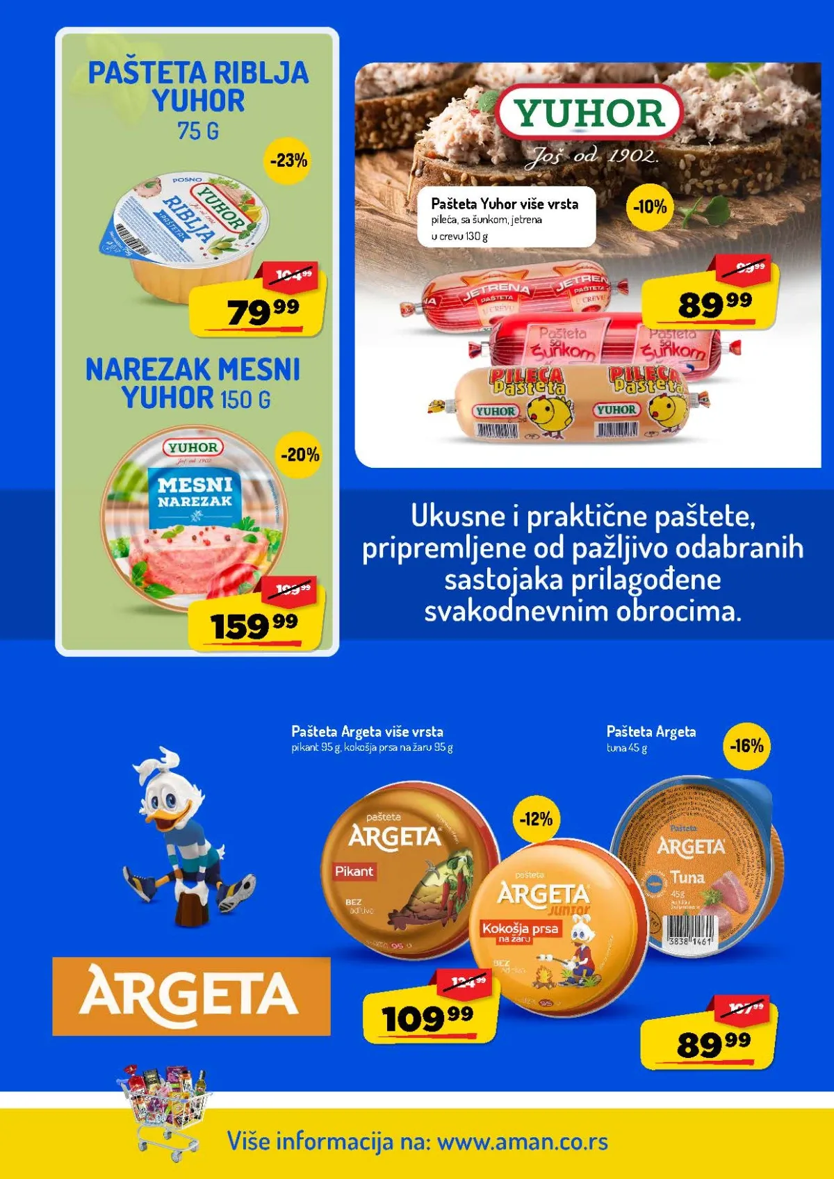 AMAN katalog – Yuhor i Argeta paštete po sniženim cenama