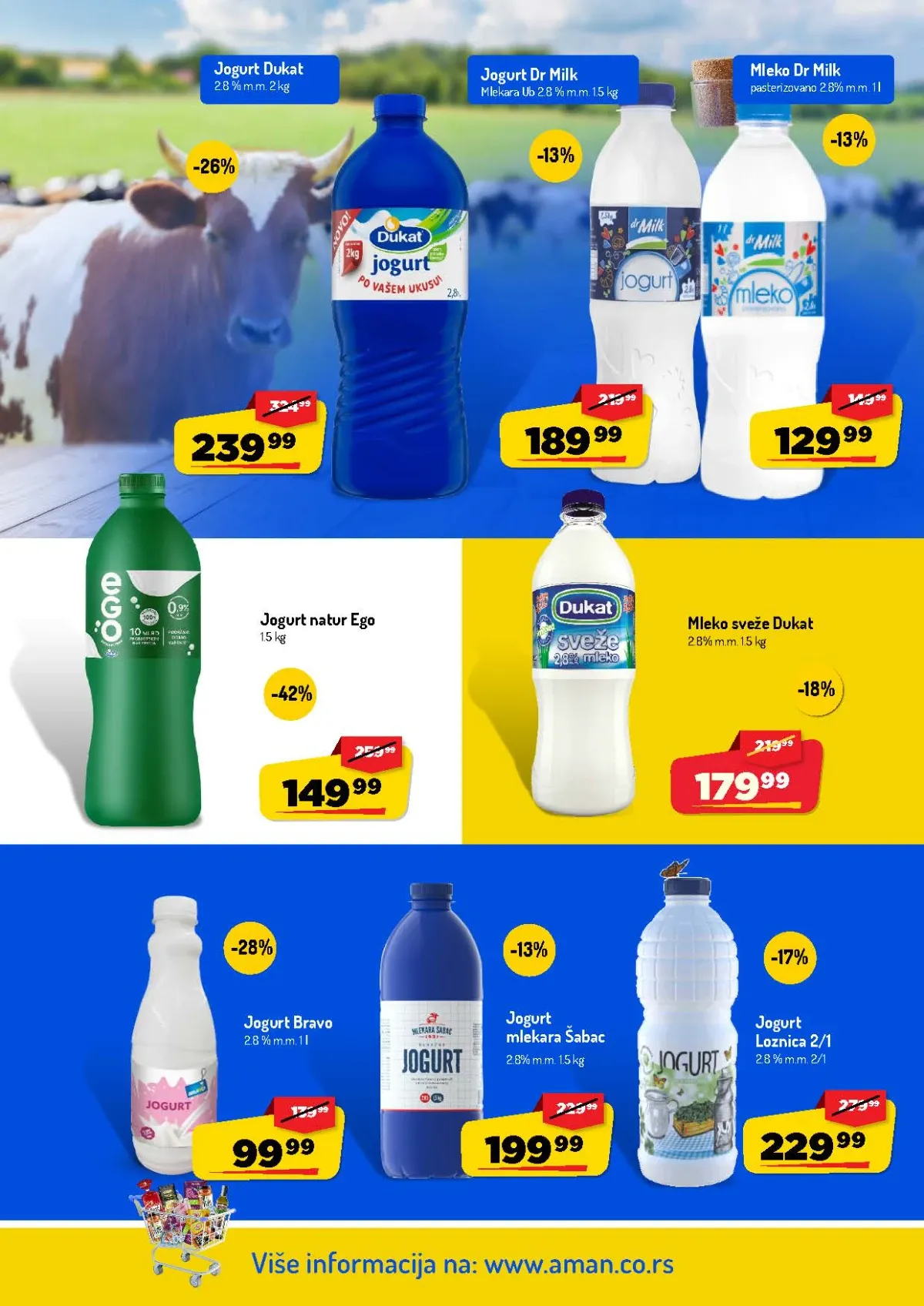 AMAN katalog – jogurt i sveže mleko na sniženju